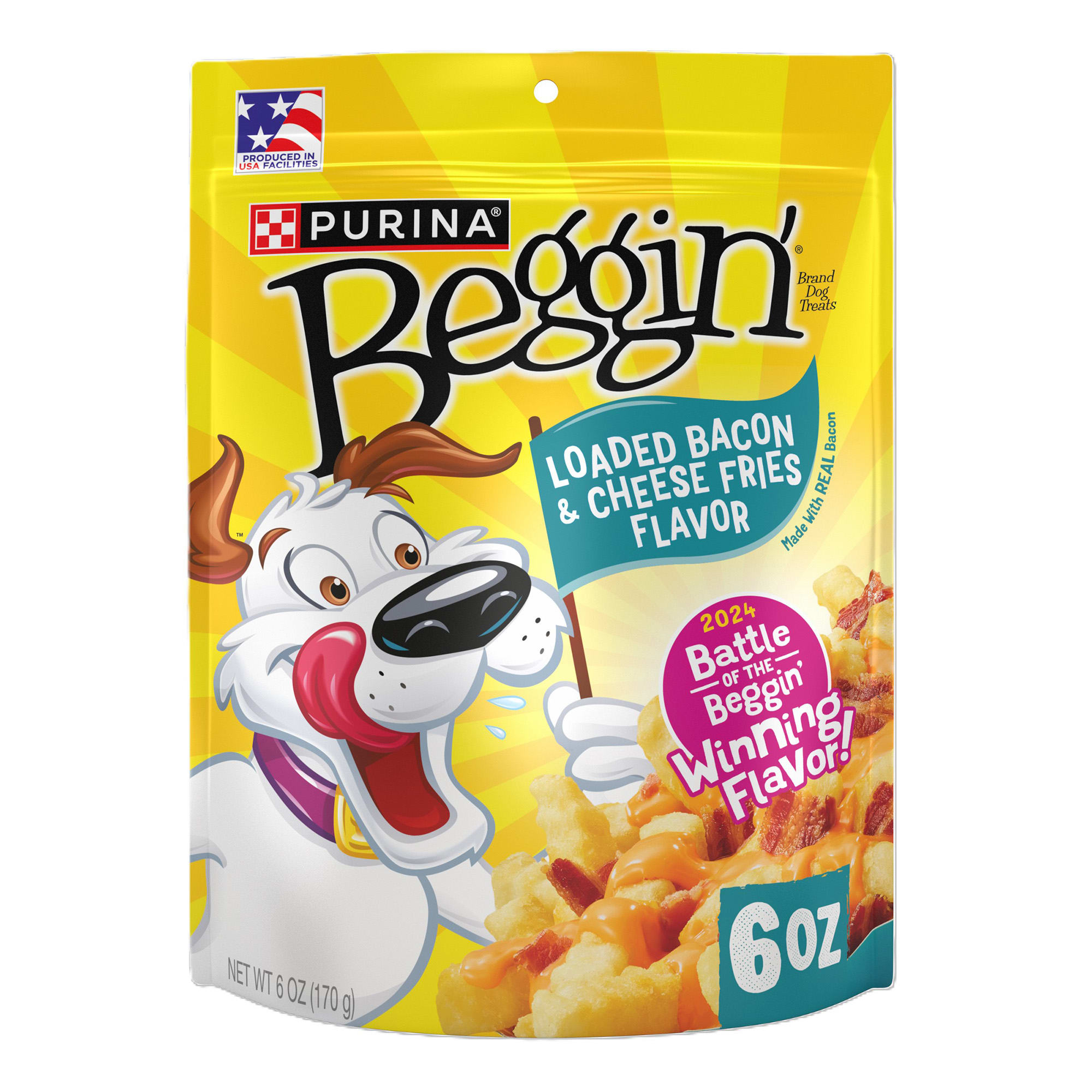 Beggin Strips Bacon Cheese Fries Flavor Dog Treats 6 oz