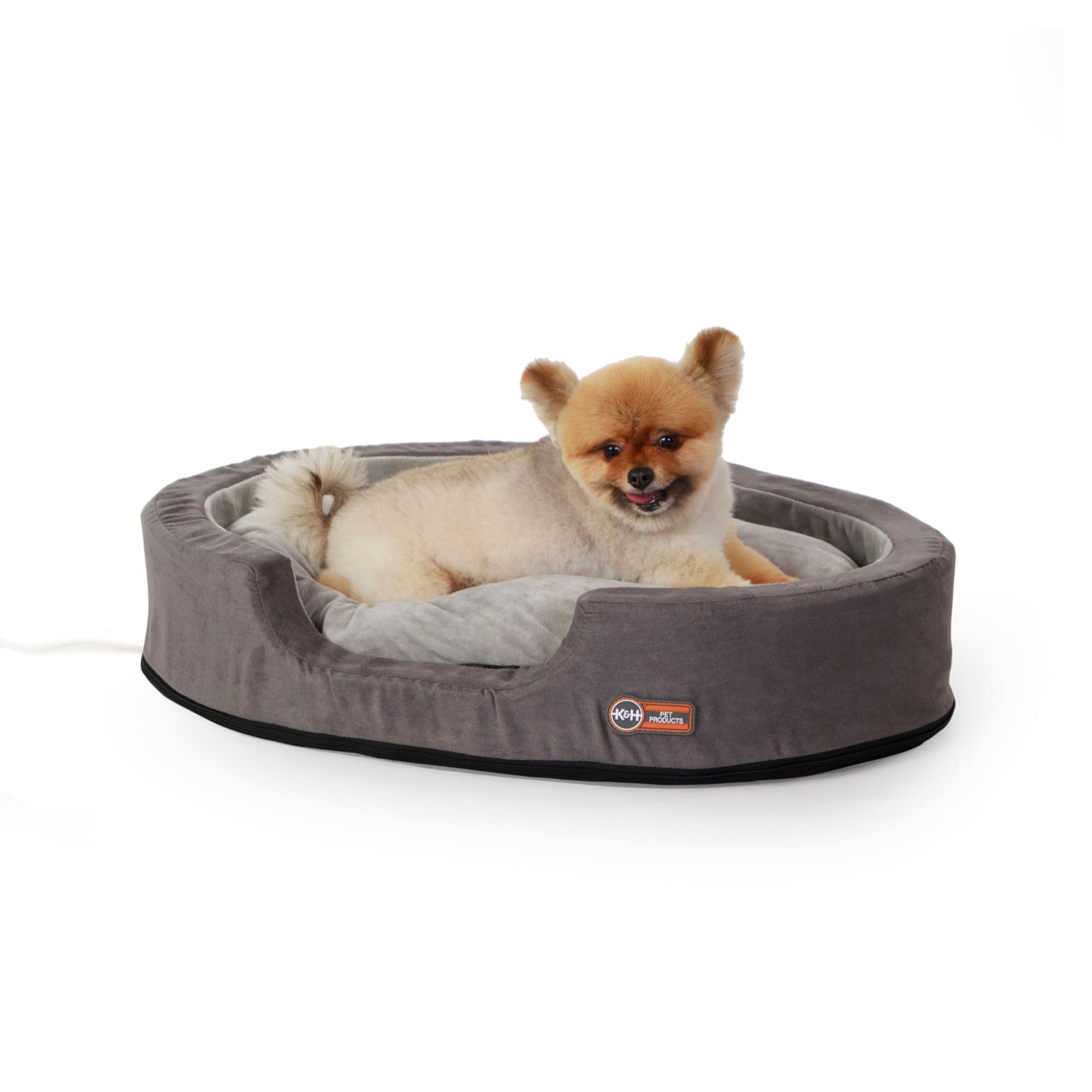 K&H ThermoSnuggly Sleeper Heated Dog Bed 26"x20" Gray