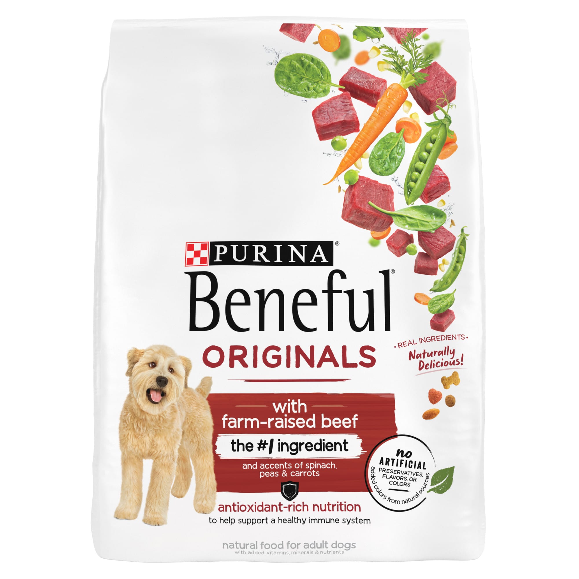 Purina Beneful Originals With Farm-Raised Beef, With Real Meat Dog Food ...