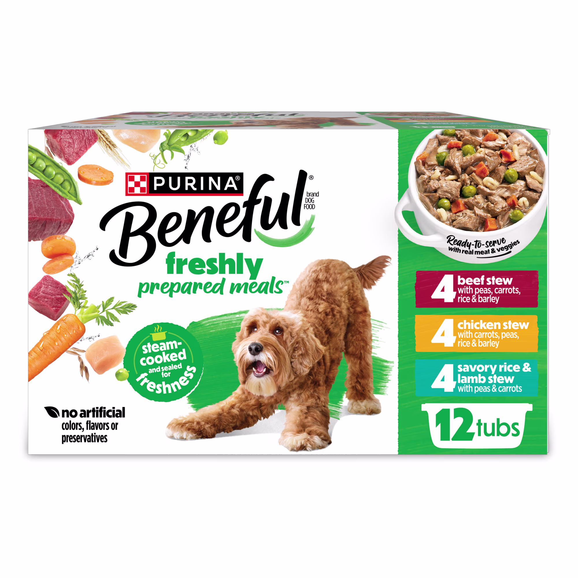 Purina Beneful Prepared Meals Stew, High Protein Wet Dog Food With