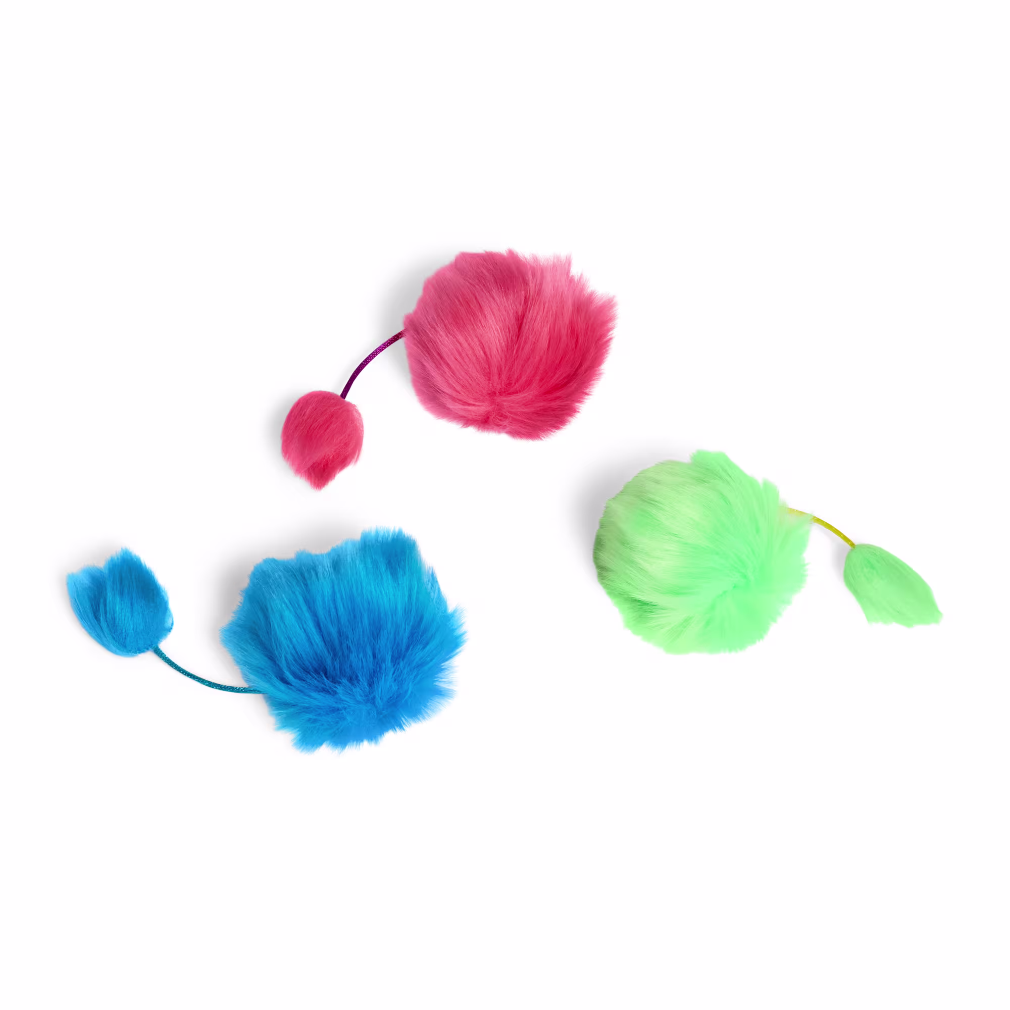 Leaps & Bounds Fur Ball Rattle Assorted Cat Toy, Medium Petco
