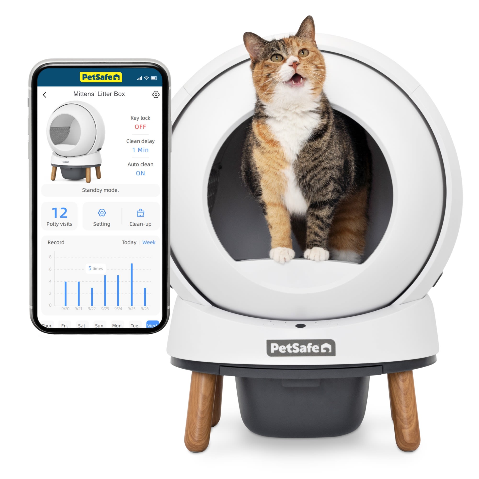 ScoopFree by PetSafe SmartSpin Self Cleaning Cat Litter Box Petco