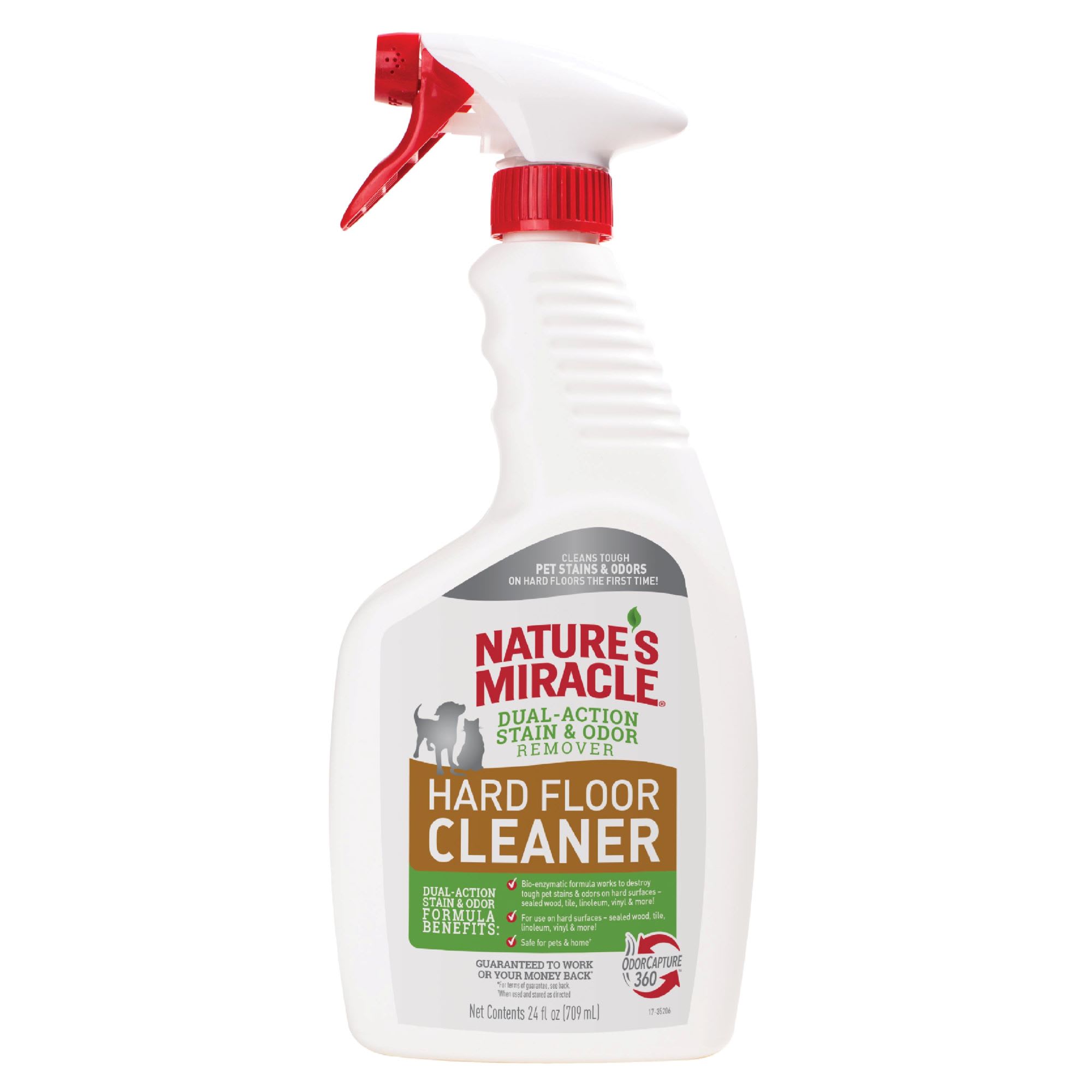 Nature s Miracle Dual Action Hard Floor Cleaner Pet Stain Odor Remover 24 fl. oz