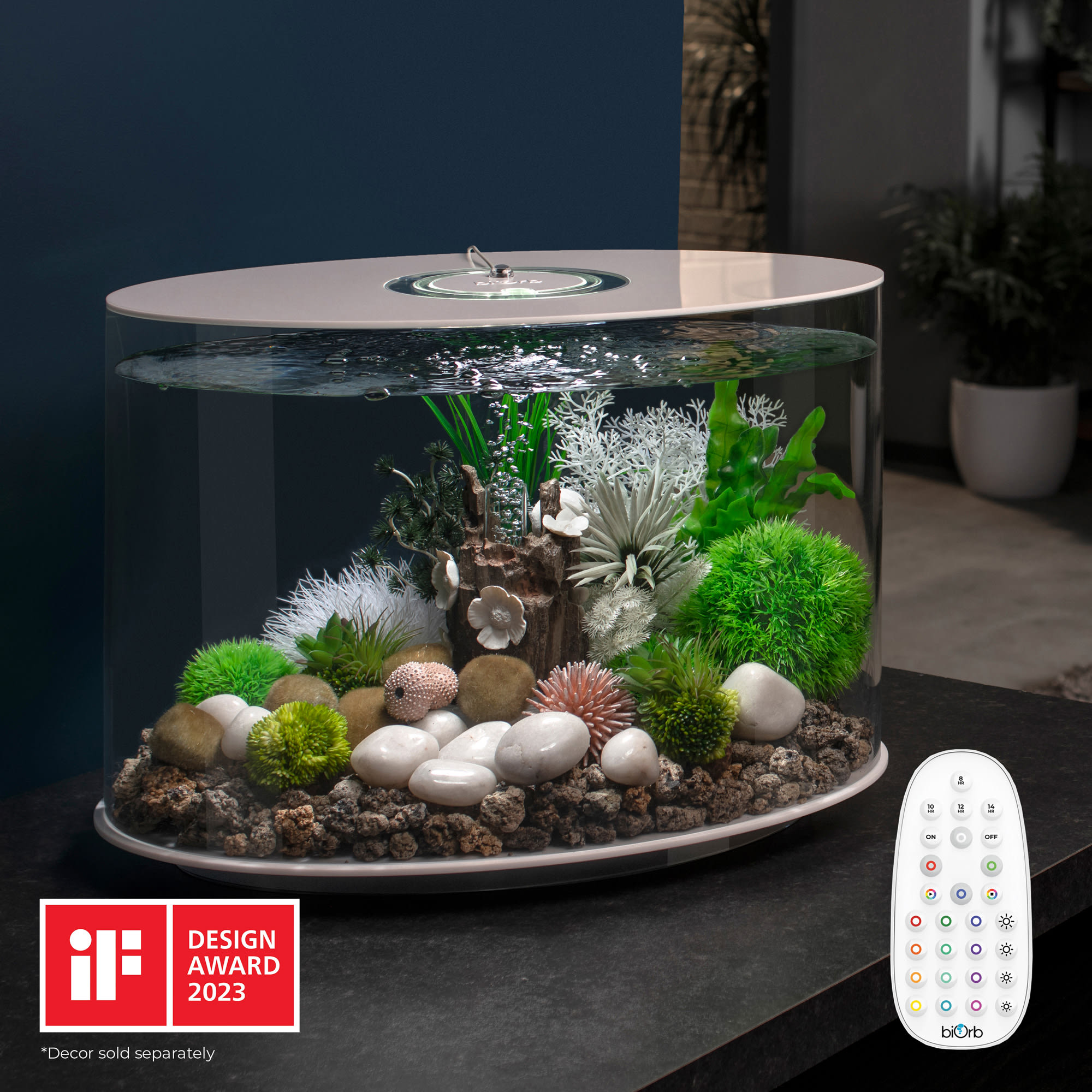 biOrb White LOOP 30 Aquarium with MCR Light, 8 Gallon | Petco
