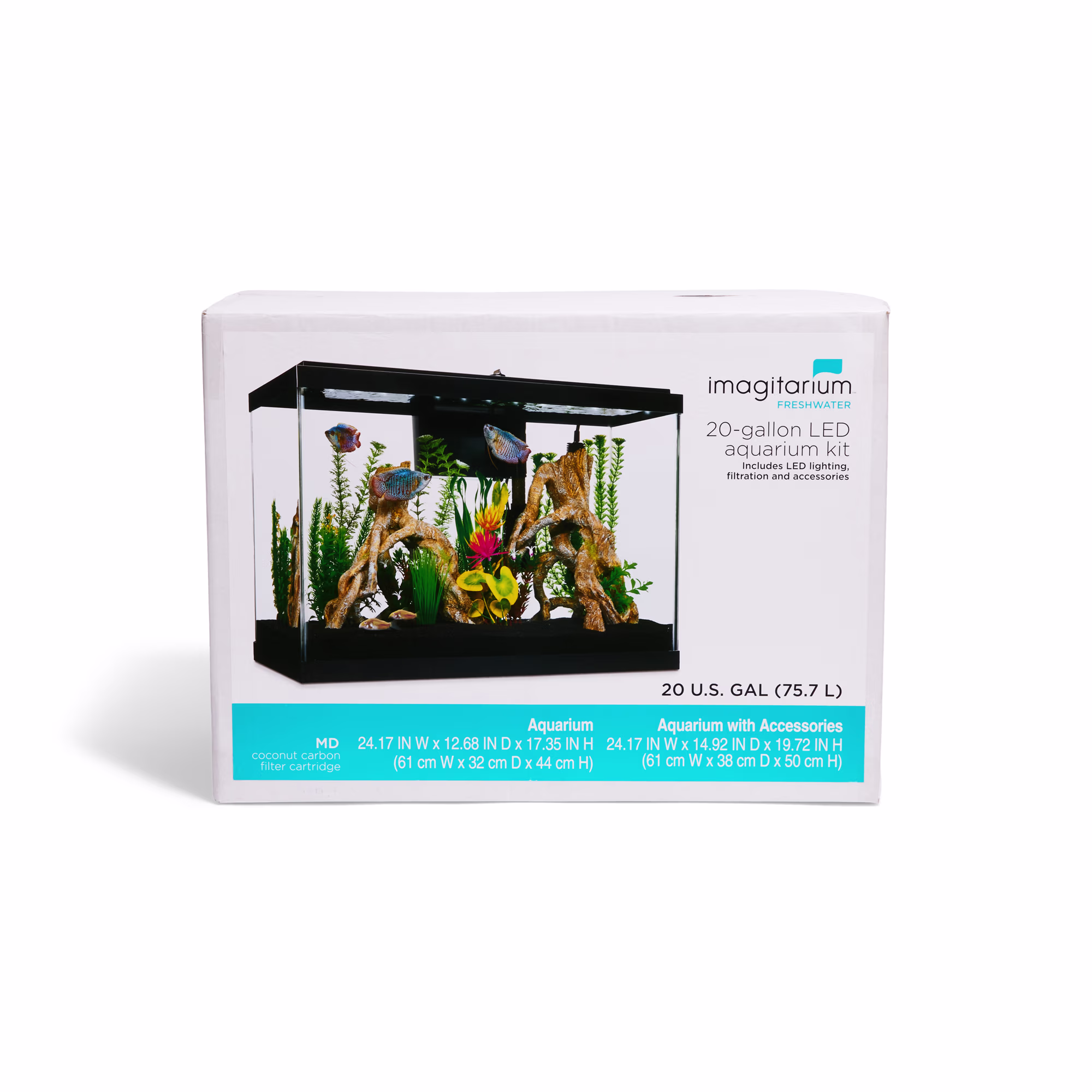 fish aquarium accessories near me Complete Starter Kit every fish tank plant in this set has a pedestal at the bottom Imagitarium LED Aquarium Kit, 20.15"