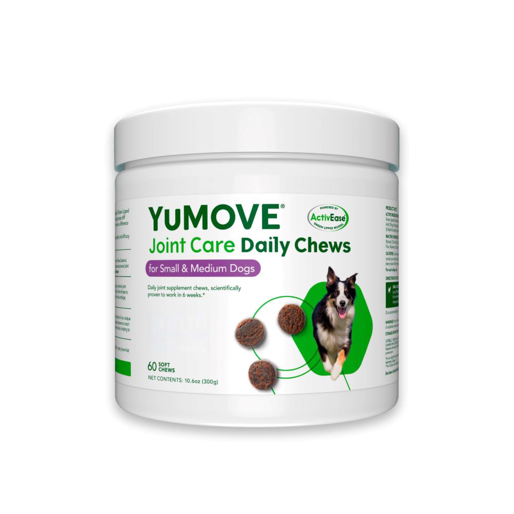 YuMOVE Hip Joint Supplement Daily Chews for Small and Medium Dogs 10.6 oz. Count of 60