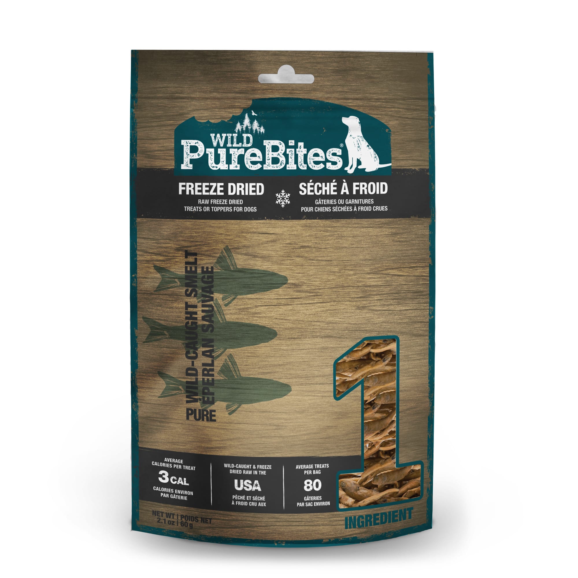 PureBites Wild Smelt Freeze Dried Dog Treats 2.1 oz. Petco