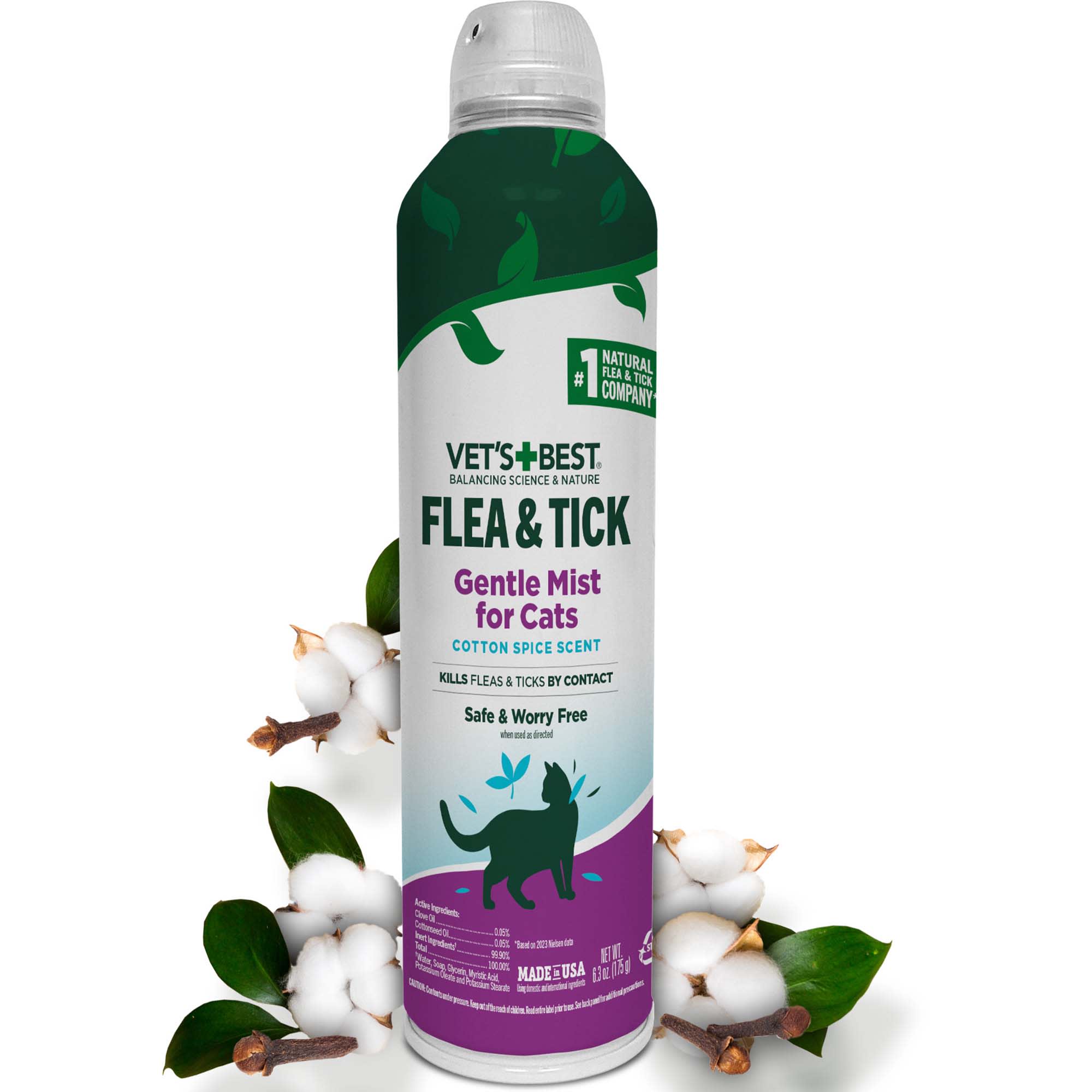 Vet s Best Flea Tick Gentle Mist for Cats 6.3 fl. oz. Petco