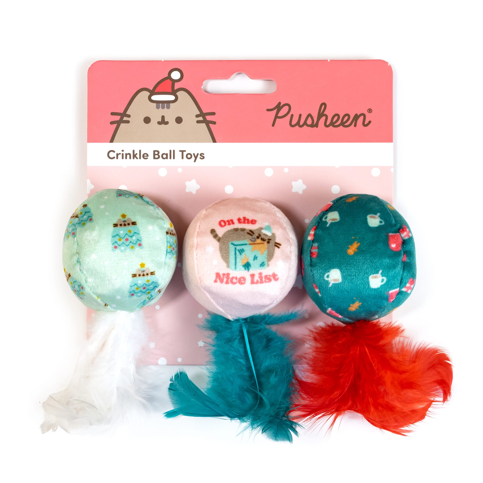 Pusheen Crinkle Ball Cat Toy Pack of 3 Petco