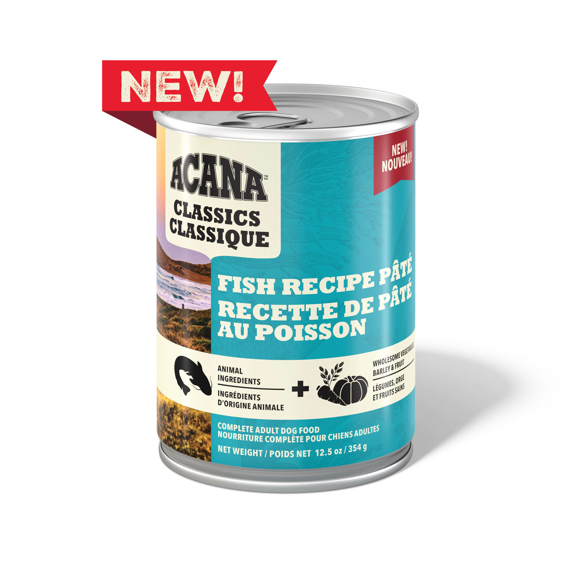 ACANA Classics Fish Recipe Pate Wet Dog Food, 12.5 oz., Case of 12
