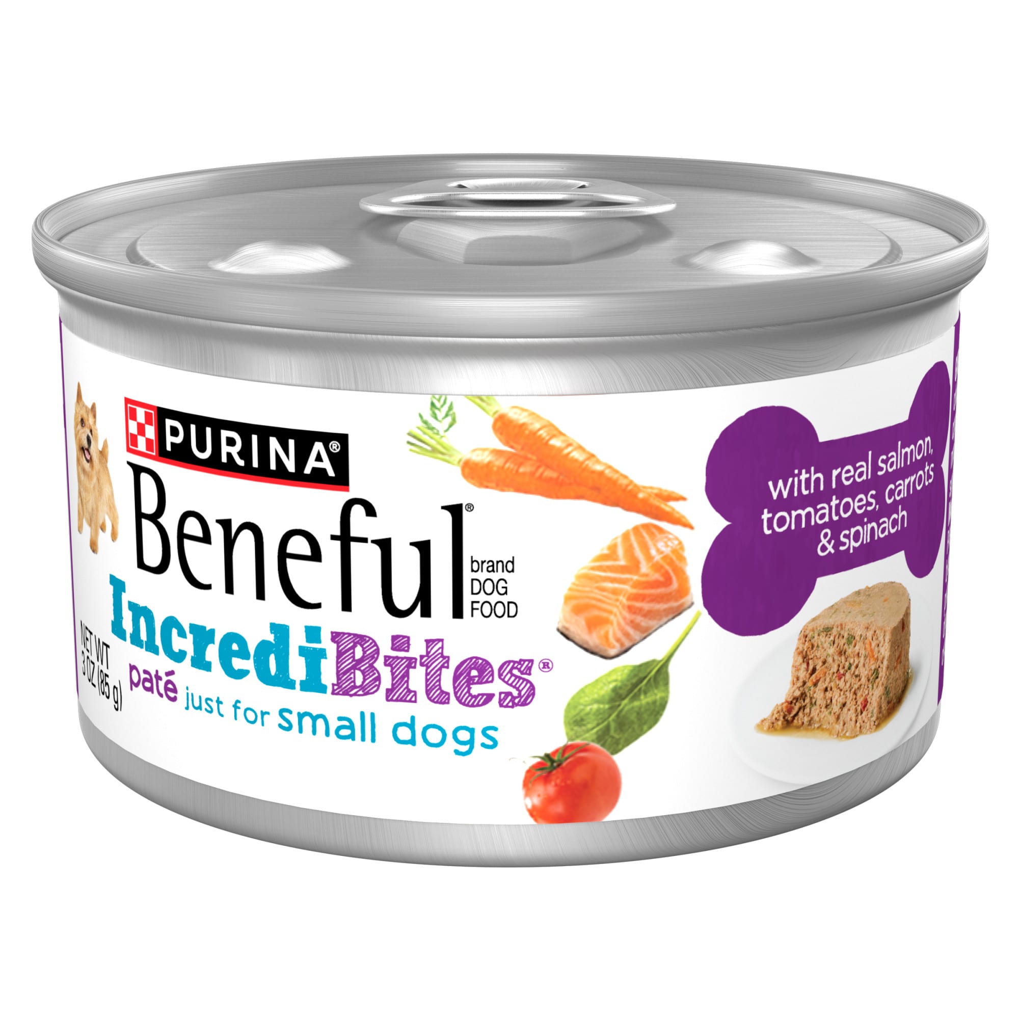 Purina Beneful IncrediBites Pate with Real Salmon Recipe Small Breed