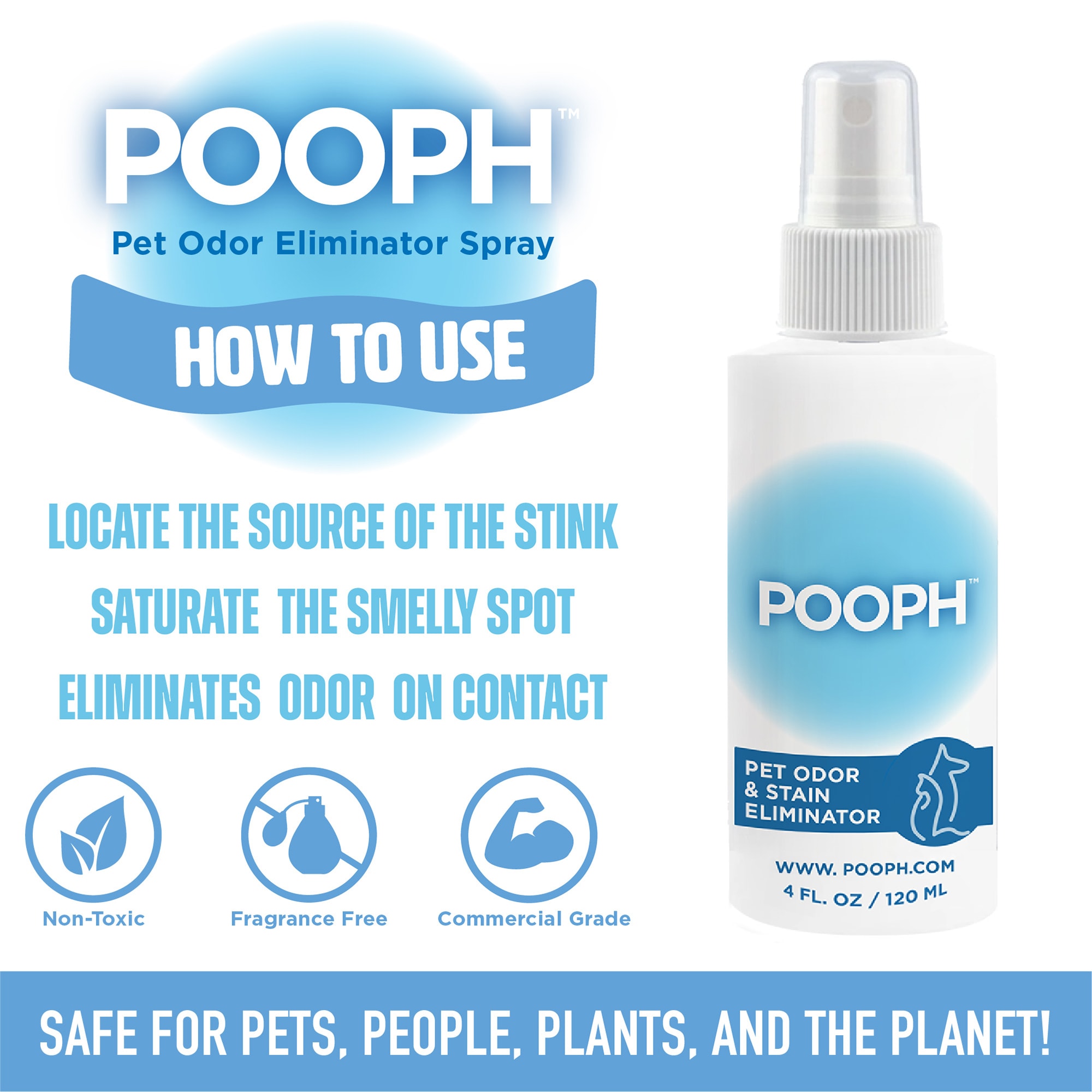POOPH Pet Odor & Stain Eliminator, 32 fl. oz