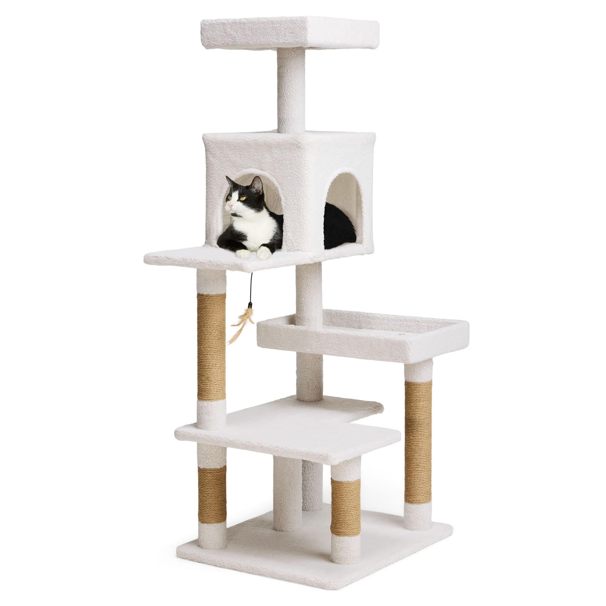 EveryYay Cozy Condo 5-Level Cat Tree for Large Cats, 54.7