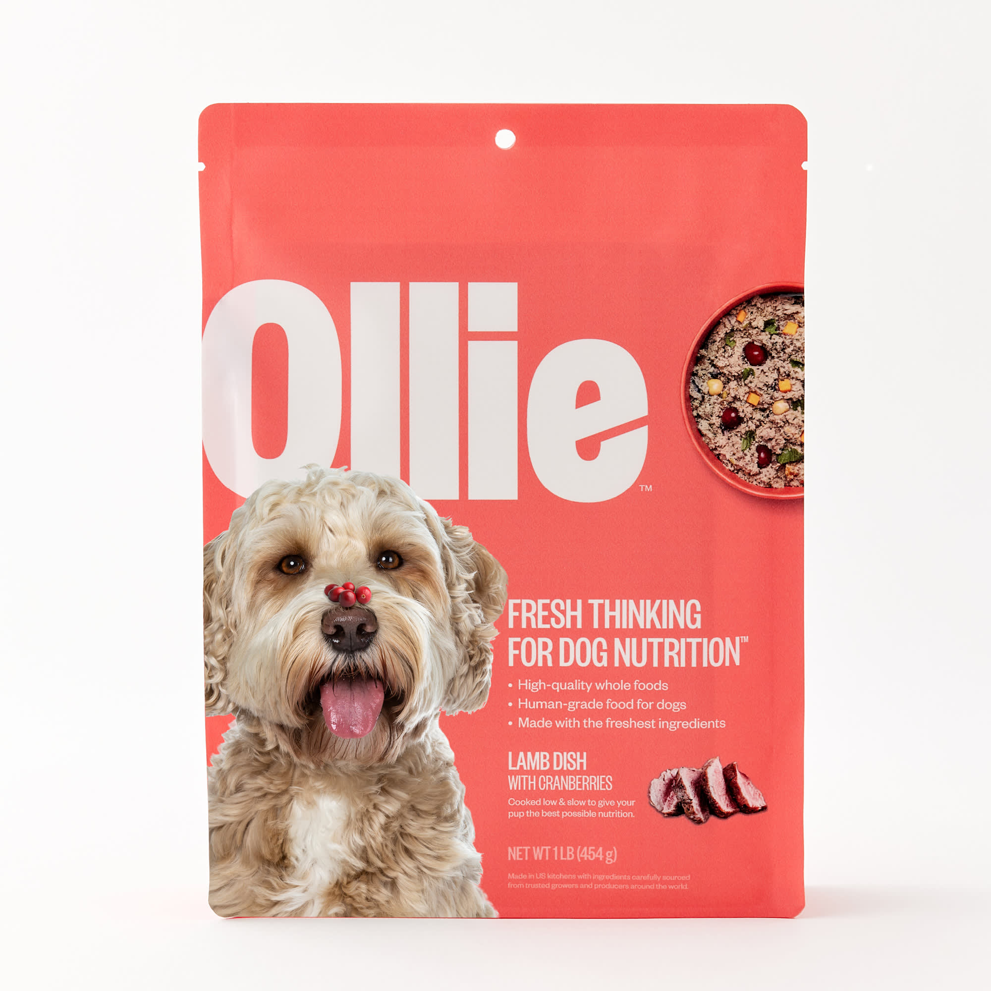 Ollie Fresh Lamb Dish with Cranberries Dog Food 1 lb