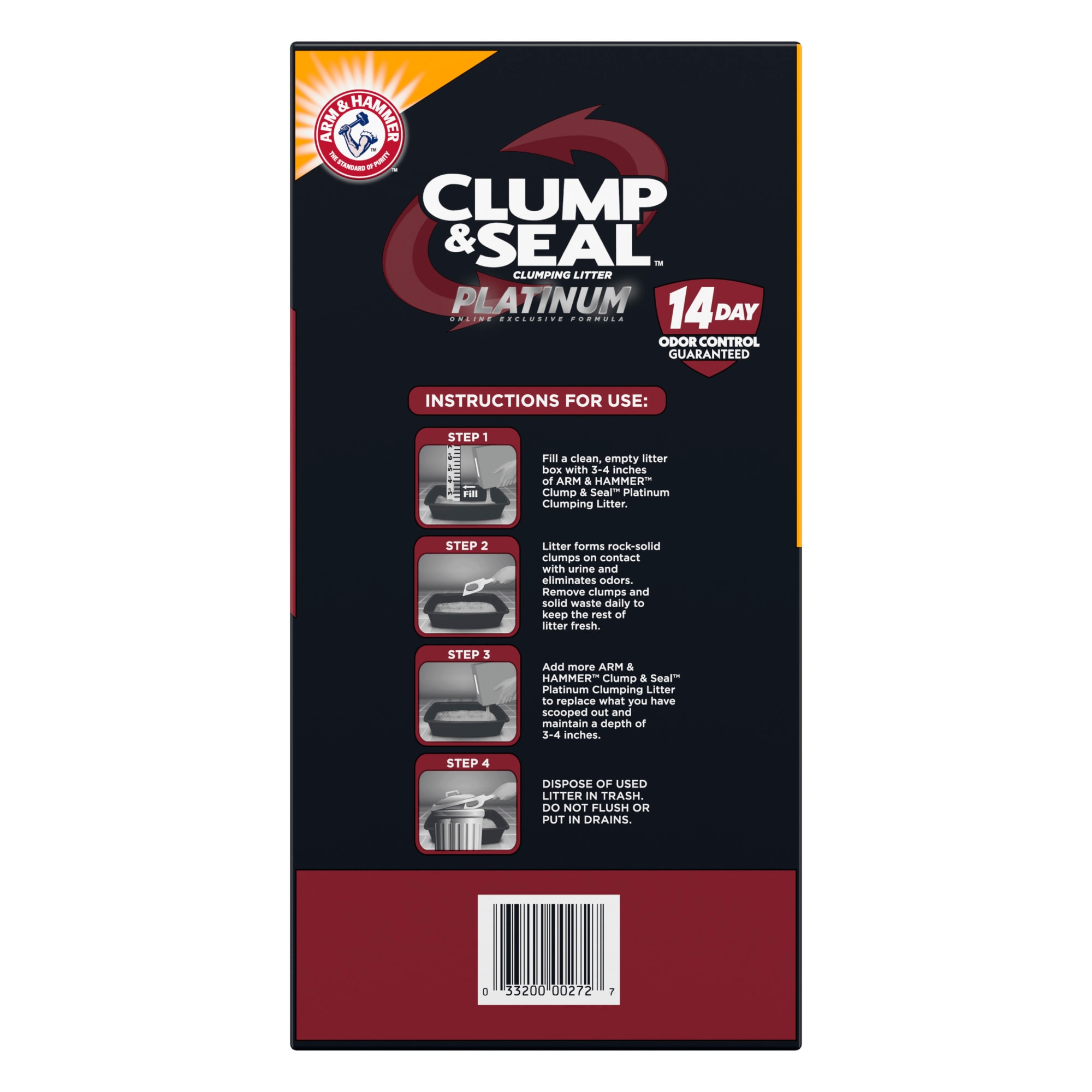 Clumping Cat Odor Control Clump Seal Arm Hammer Clump Seal