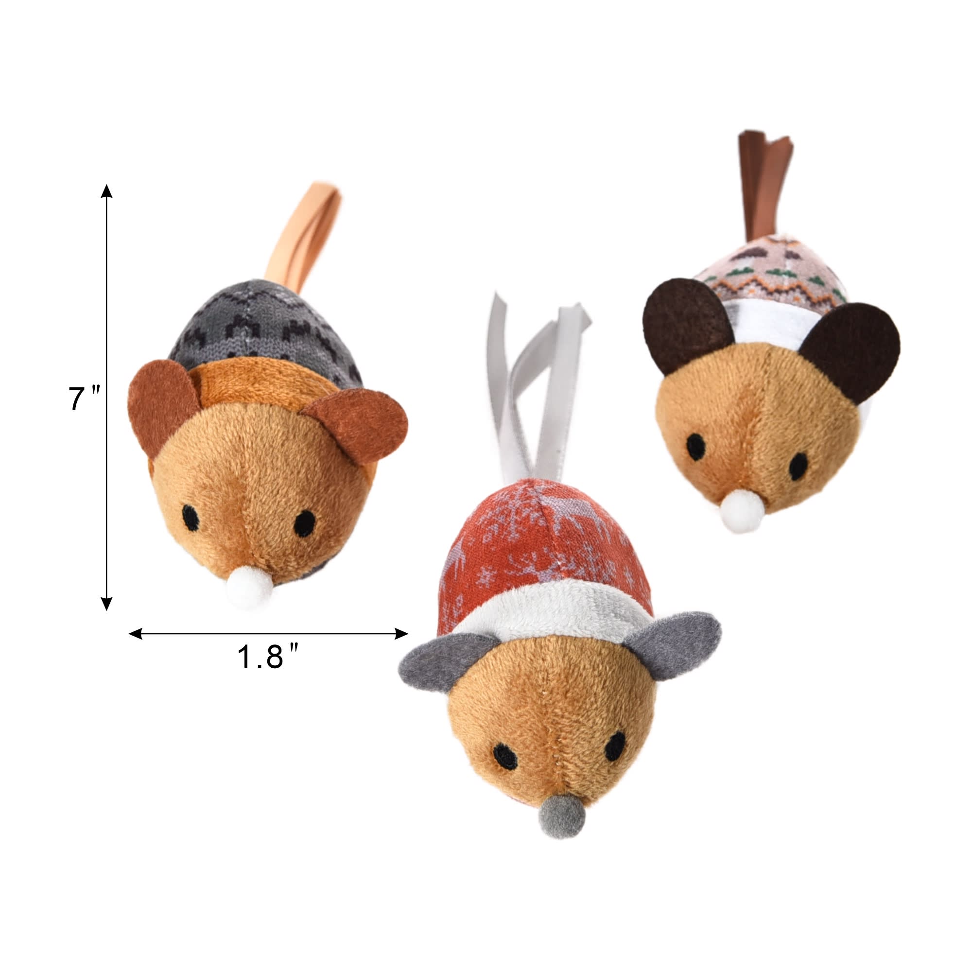 Max & Marlow Cozy Critters Mouse Cat Toy, Small | Petco