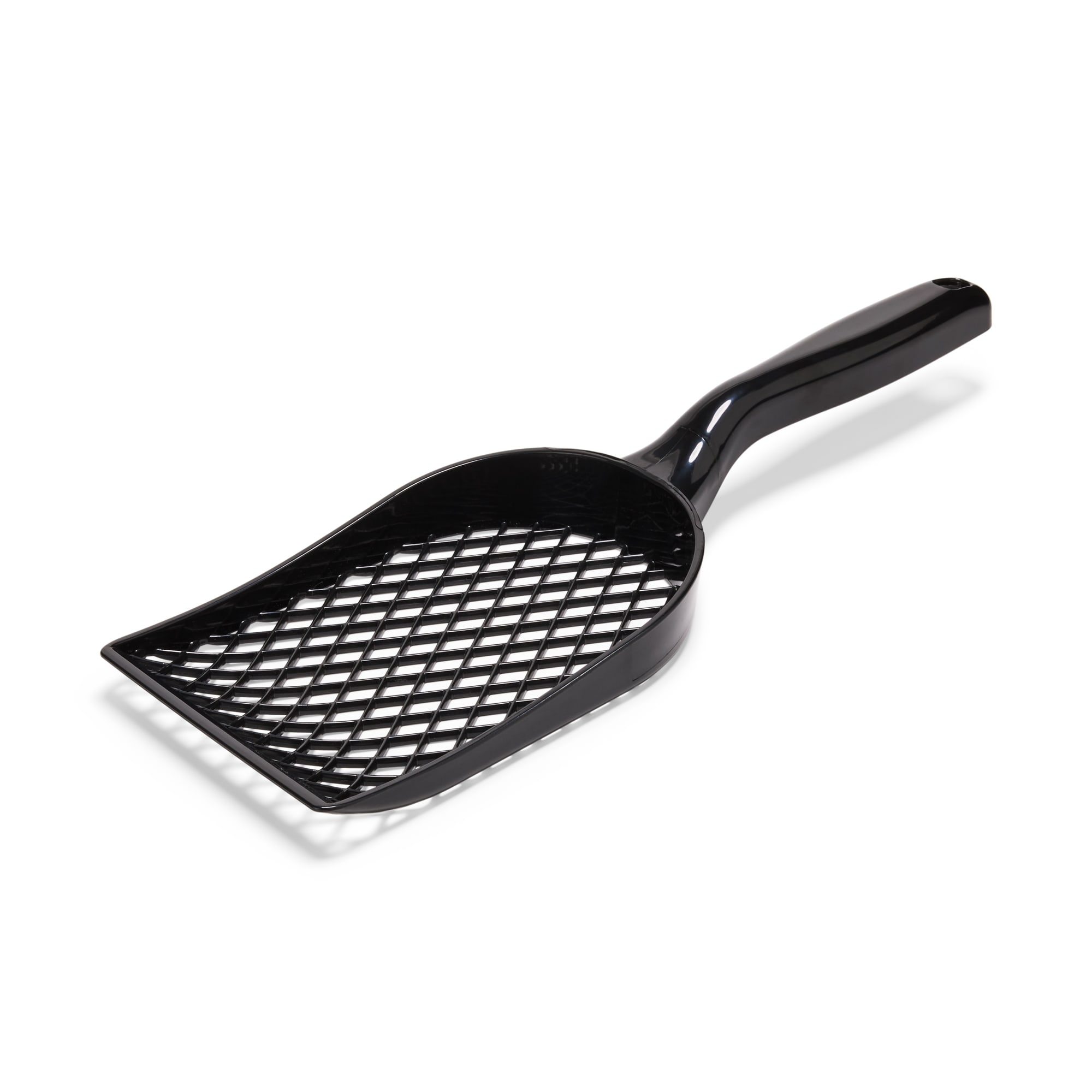 Stainless Steel Cat Litter Box Scoop Large Black Round Heavy Duty ...