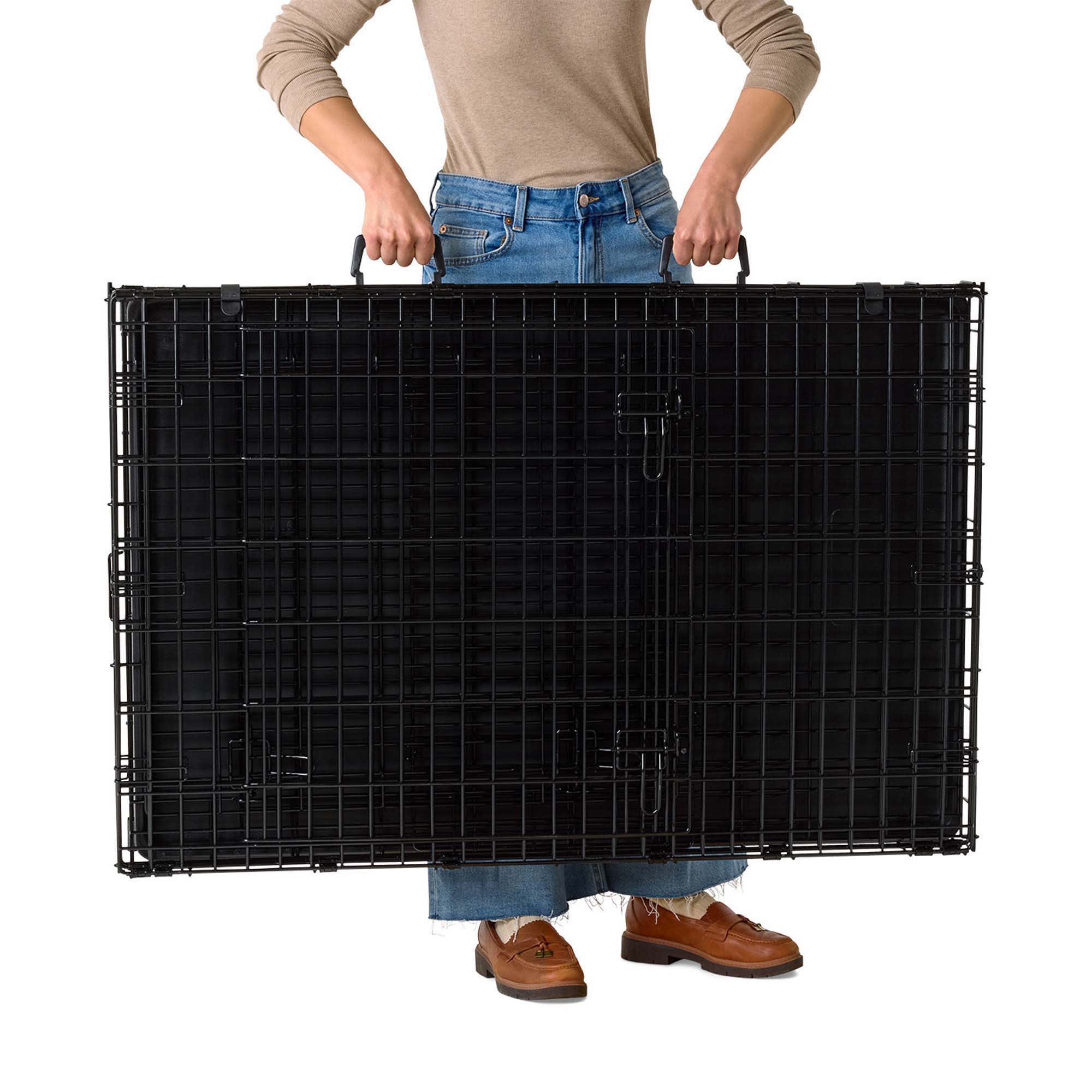 EveryYay Ultra Tough 2-Door Folding Dog Crate, Small, 24.81