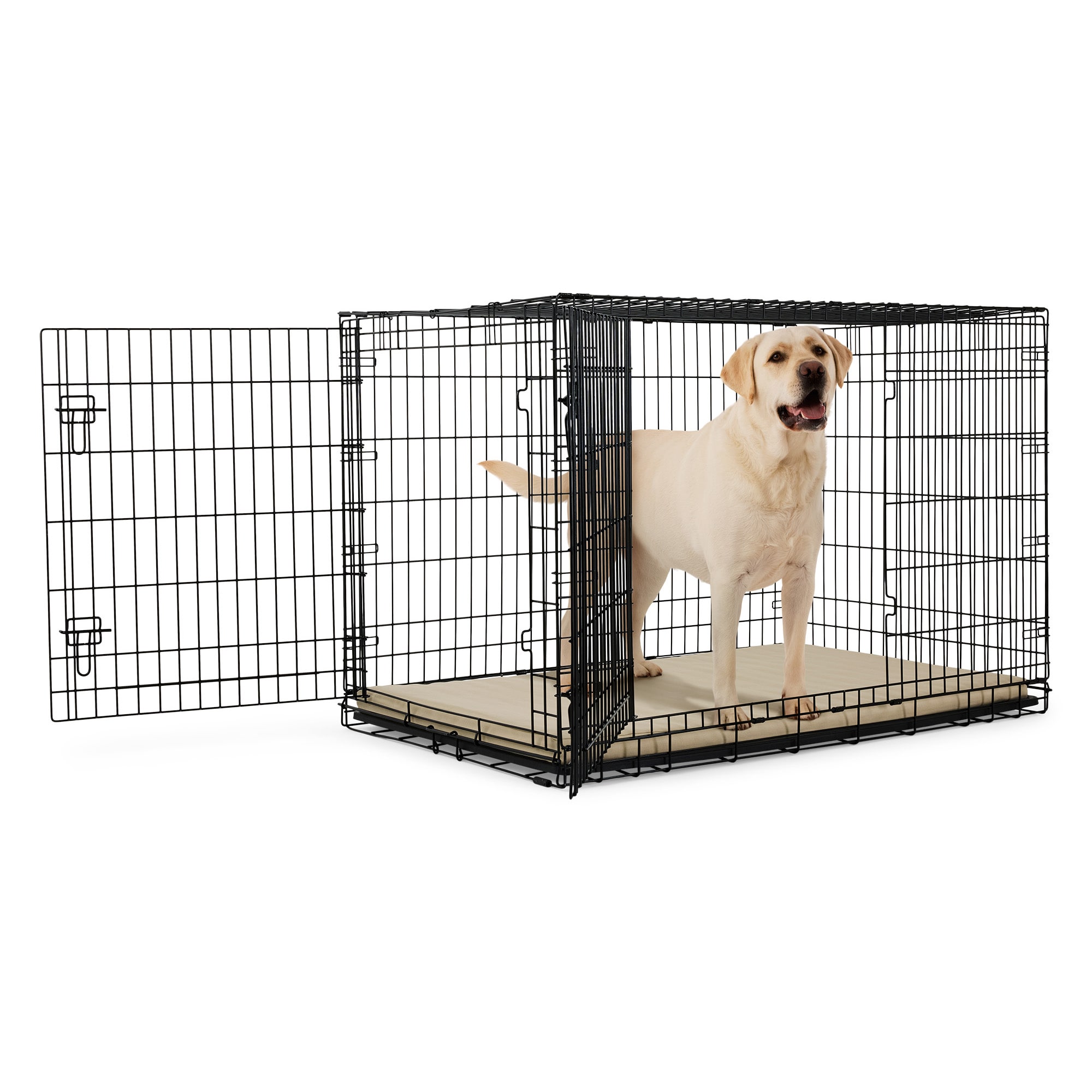 EveryYay Ultra Tough 2-Door Folding Dog Crate, Large, 36.54