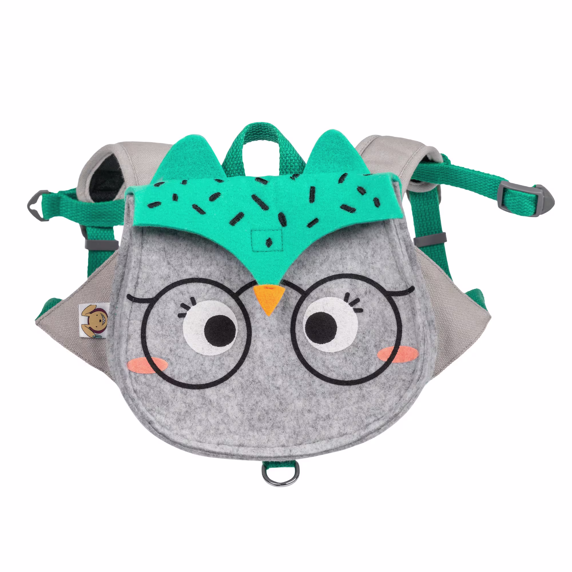 Touchdog Owl Designer Large Pocketed Velcro Dog Backpack and Harness