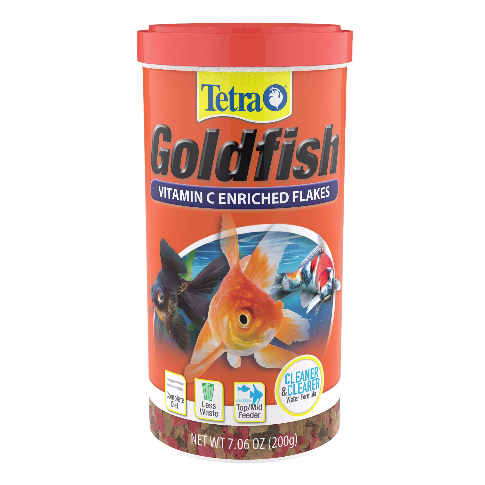 Tetra Clear Water Formula Goldfish Flakes Fish Food, 7.06 oz.