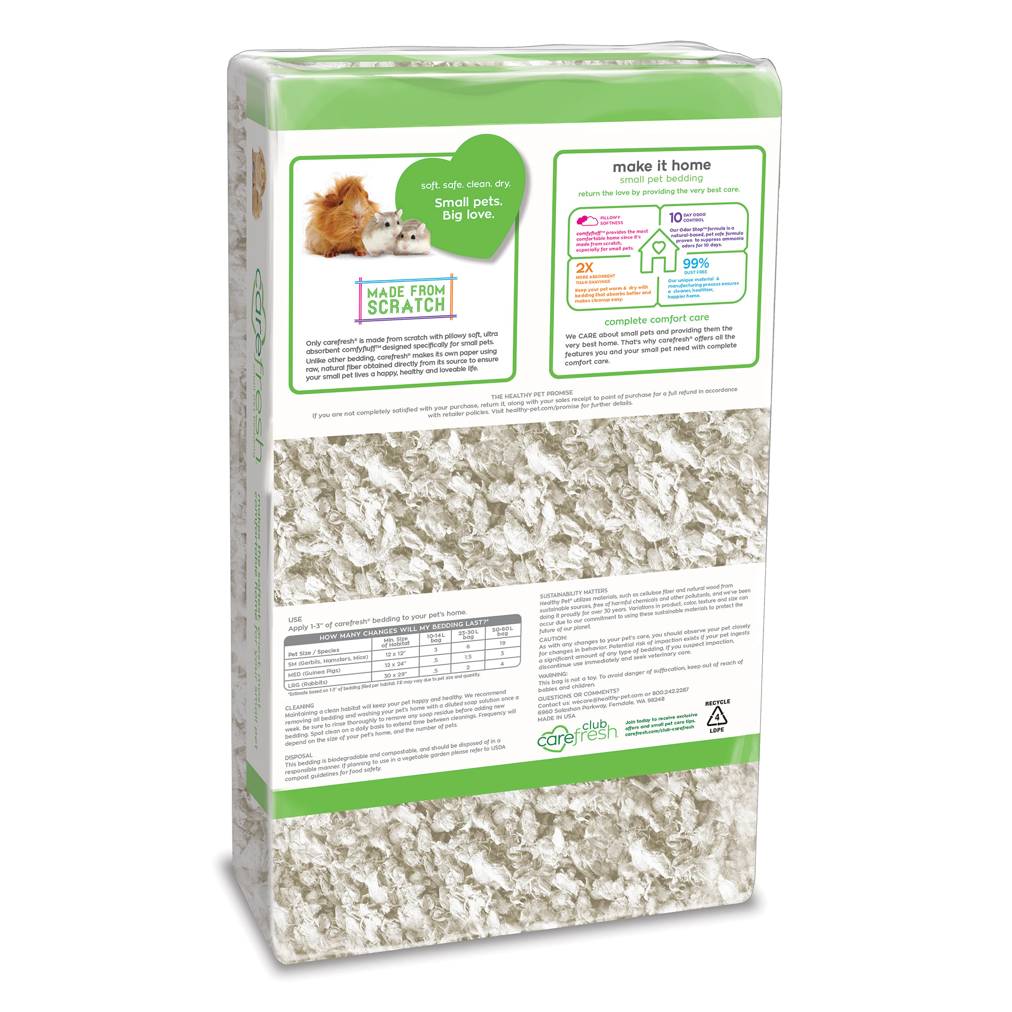 Carefresh small outlet pet bedding