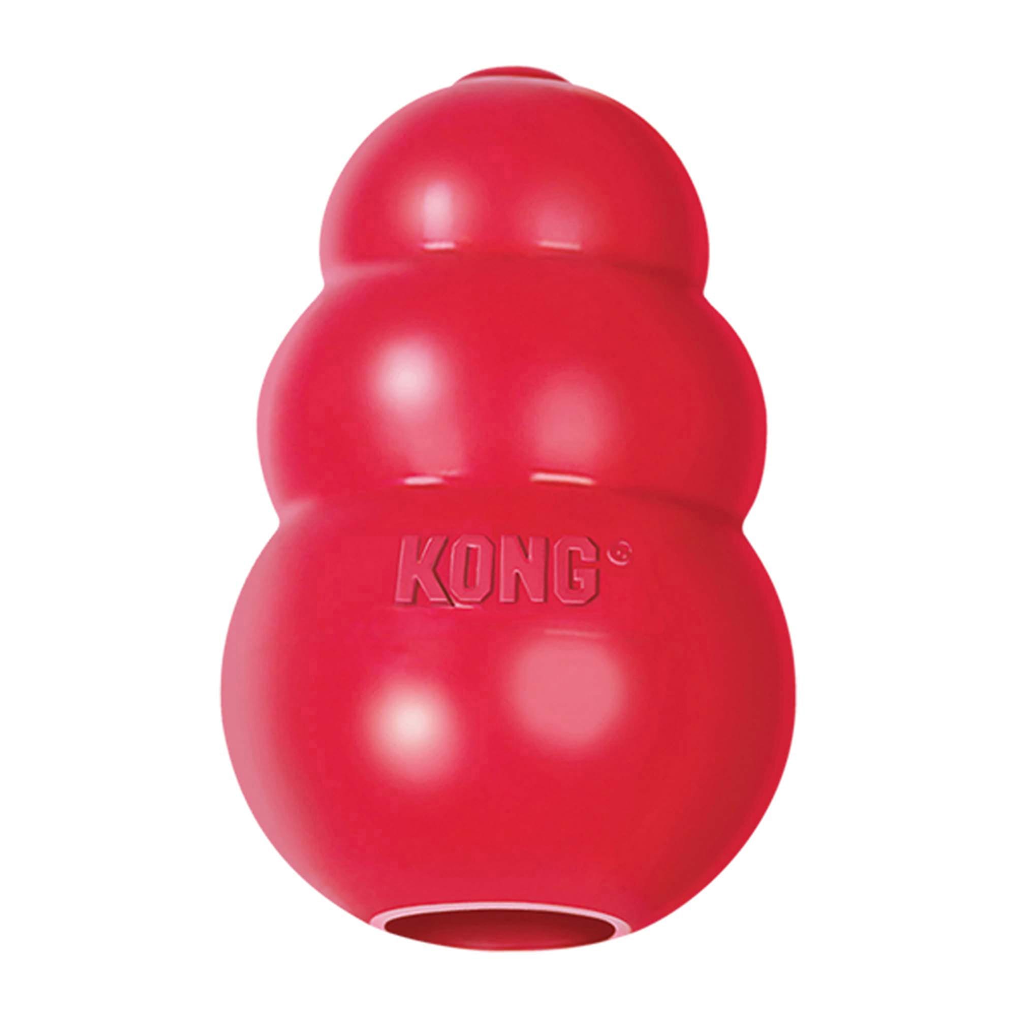 KONG Classic Natural Rubber Bouncy Dog Toy, Red, Small