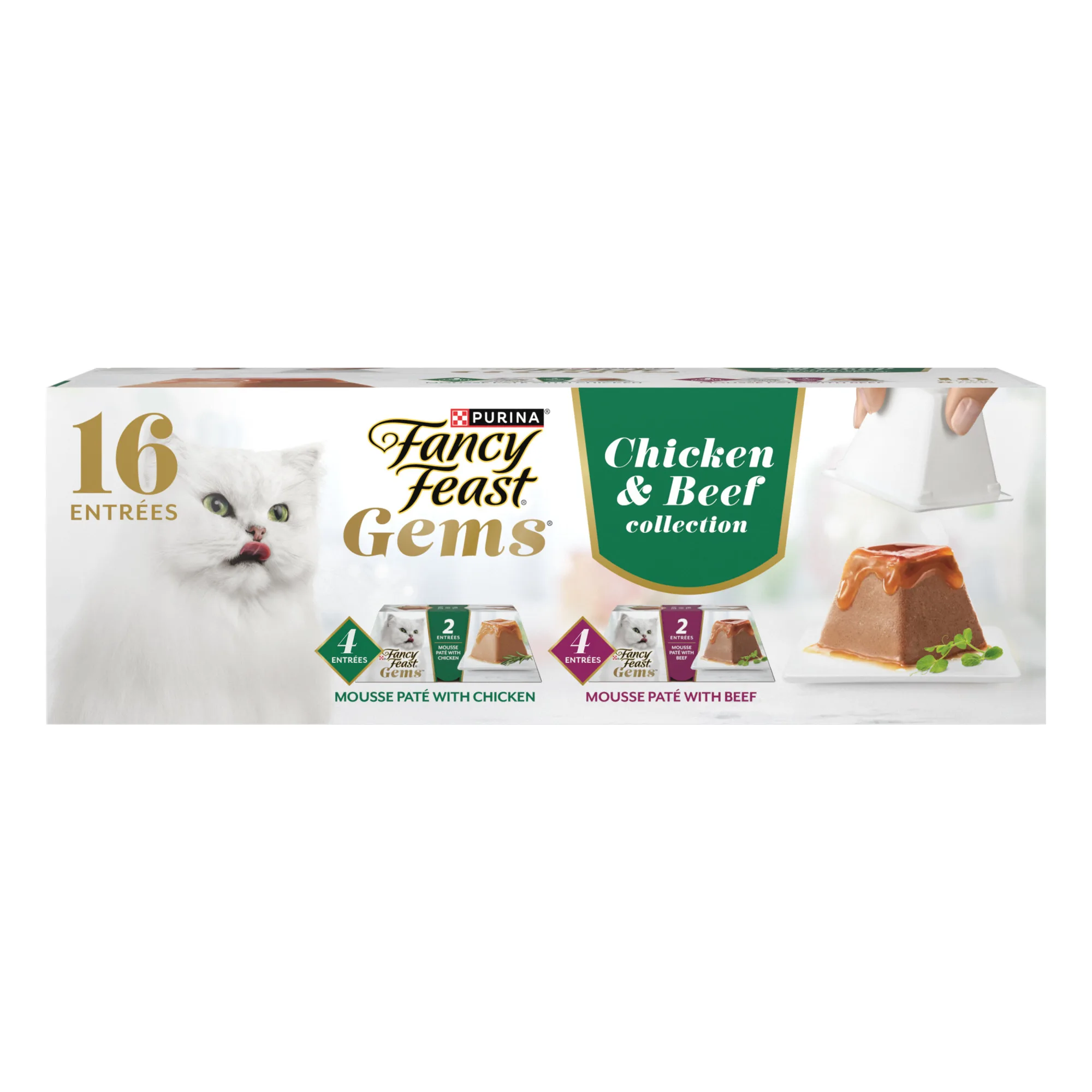Purina Fancy Feast Gems Mousse Pate Chicken and Beef Variety Pack