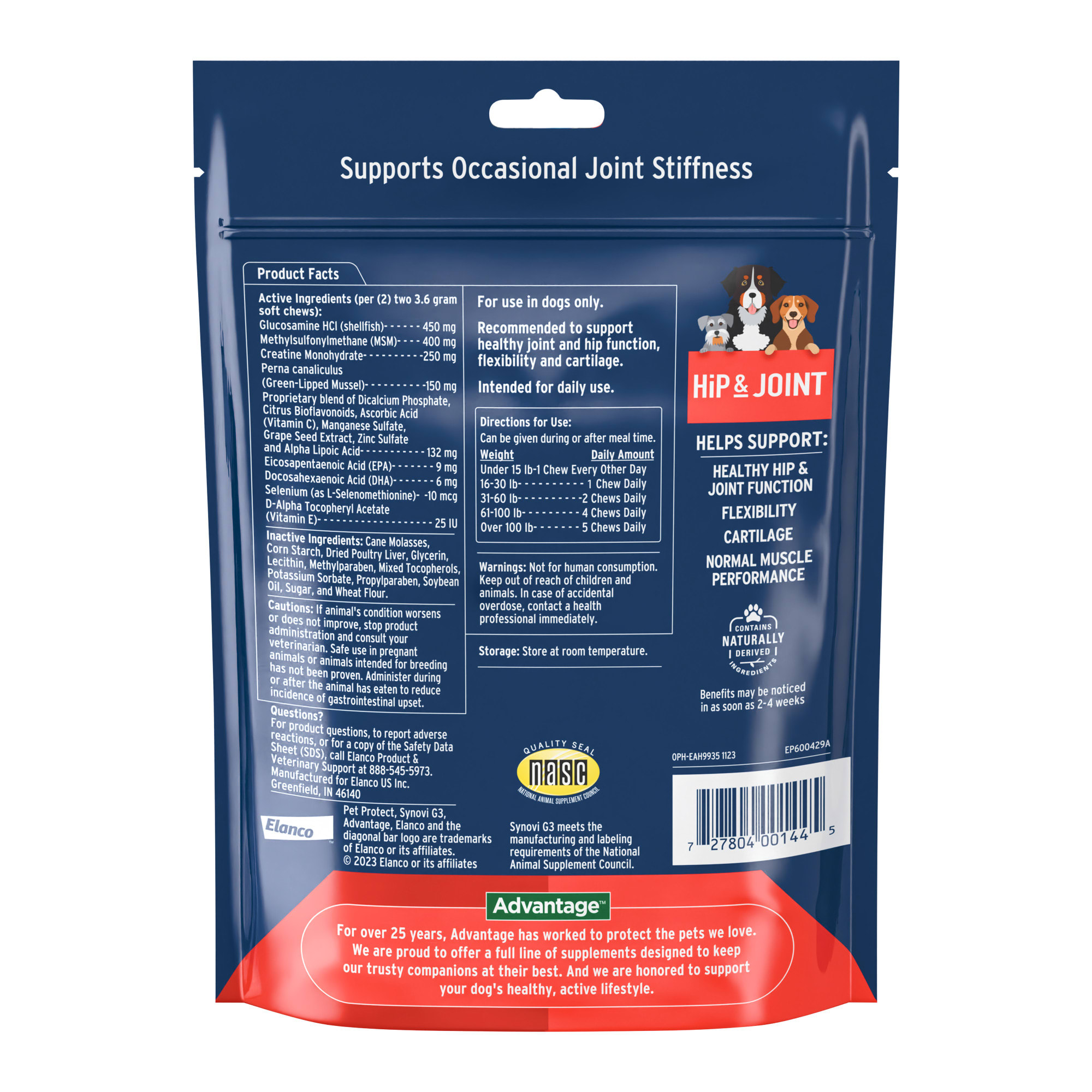 Pet Protect from the Makers of Advantage Hip & Joint SynoviG3 for