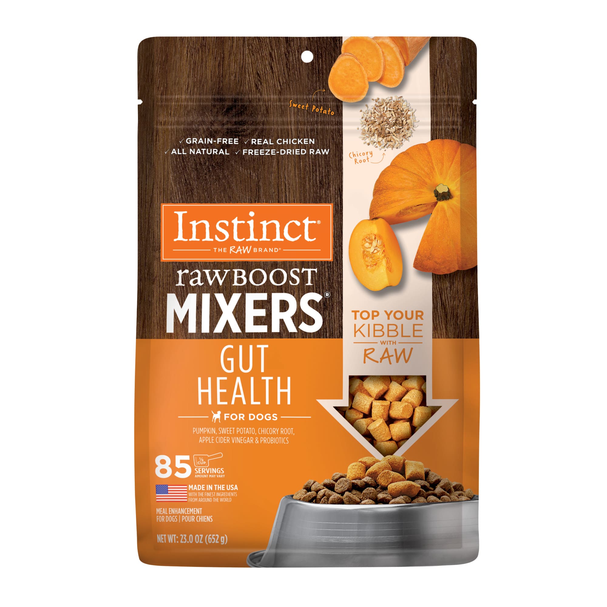 Instinct Freeze Dried Raw Boost Mixers Grain Free Gut Health Grain