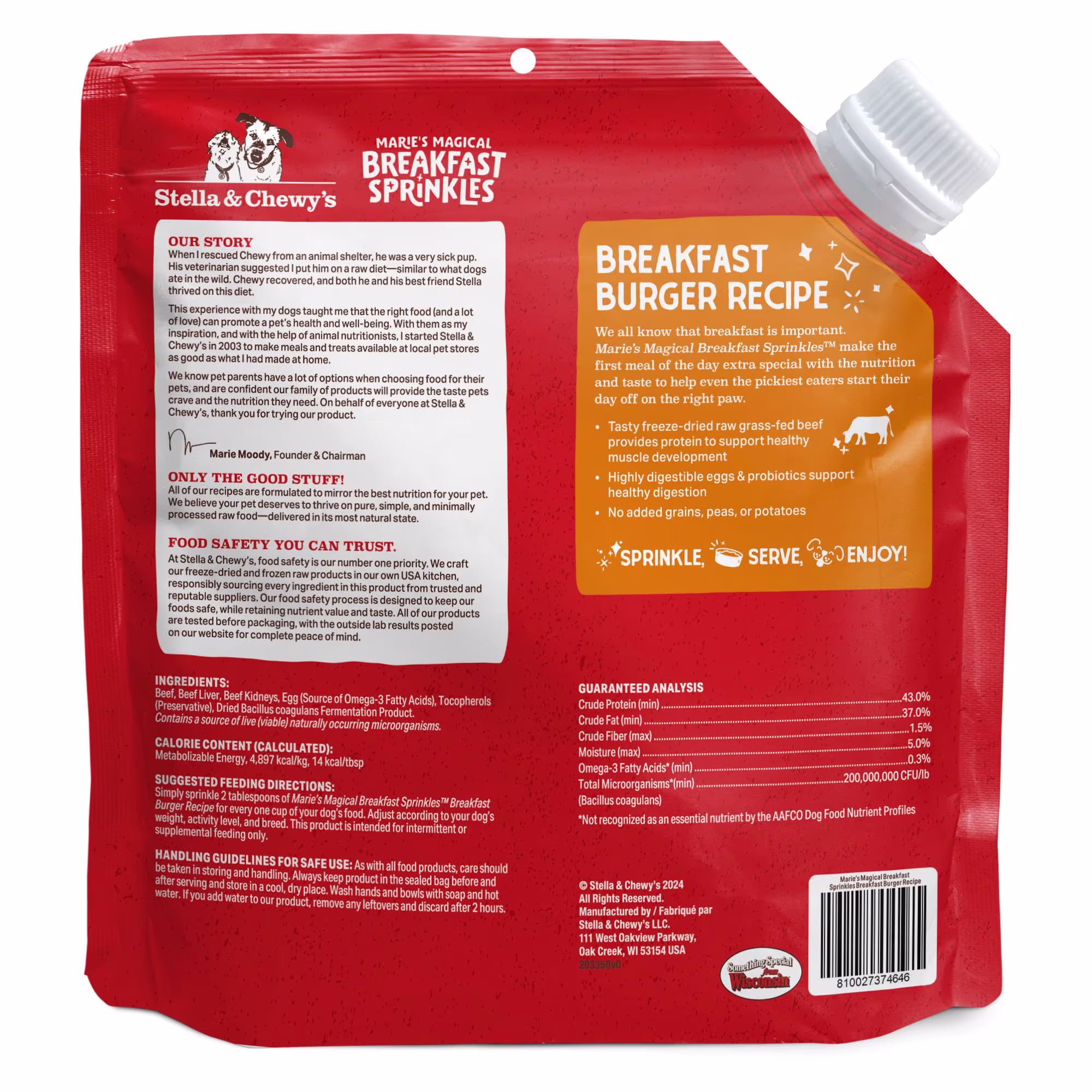 Wet Cat Food Stella Chewy's Marie's Magical Dinner Dust Cage