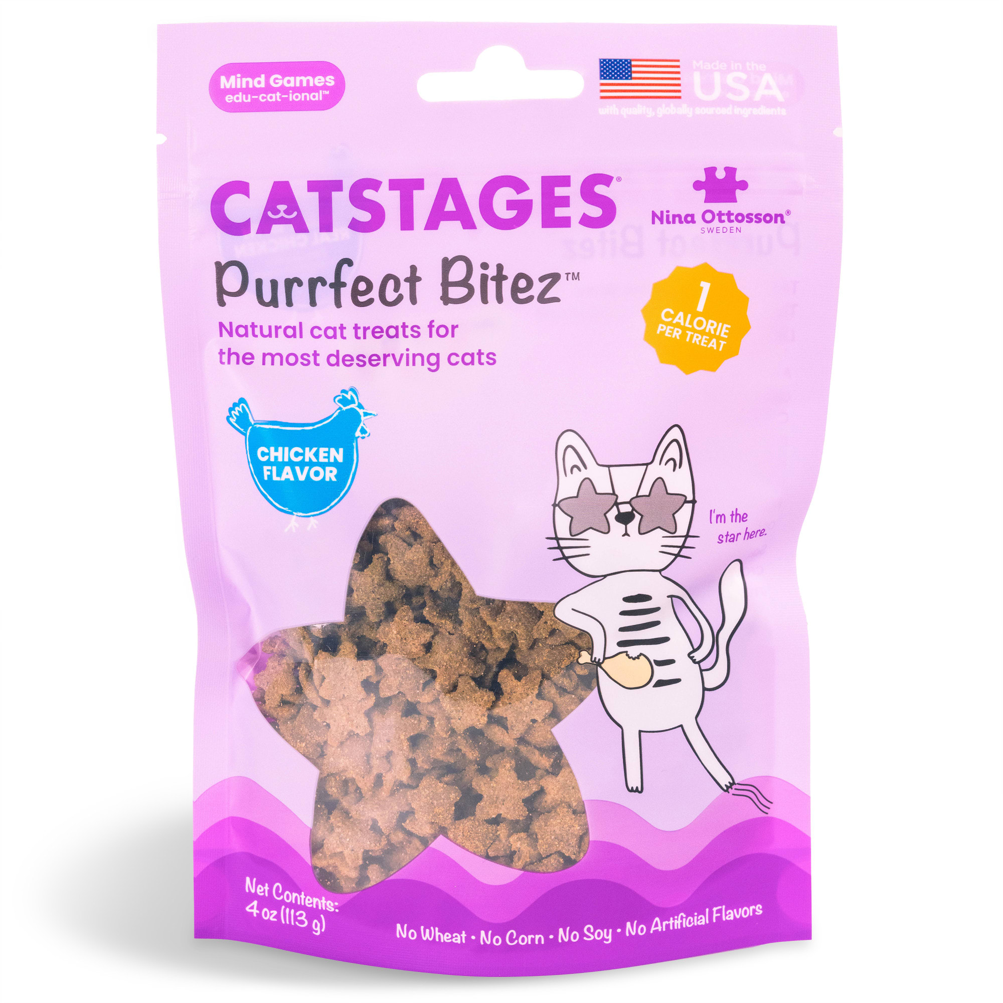 Catstages by Nina Ottosson Purrfect Bitez Natural Chicken Crunchy