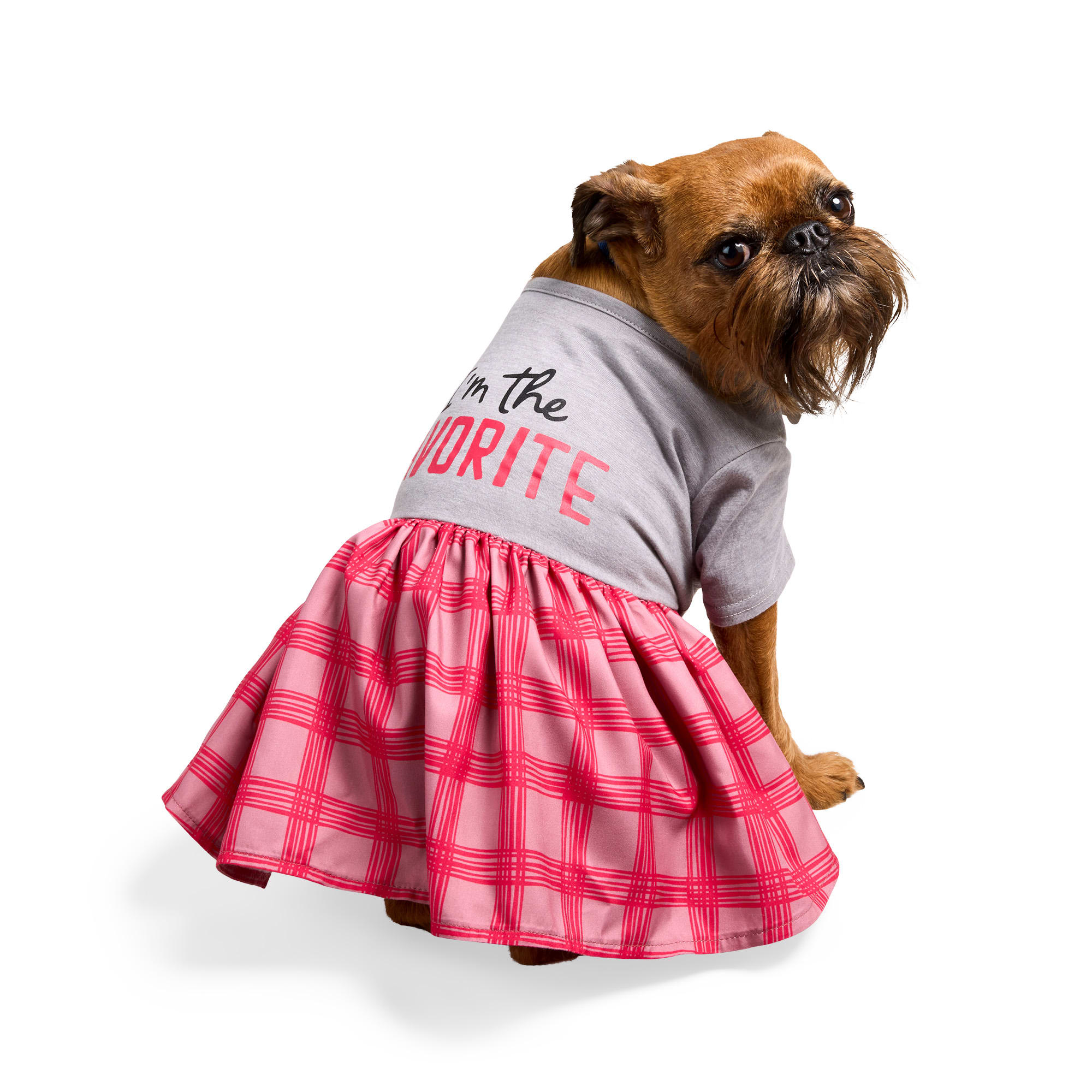YOULY I'm the Favorite Plaid Pet Dress, XX-Small | Petco
