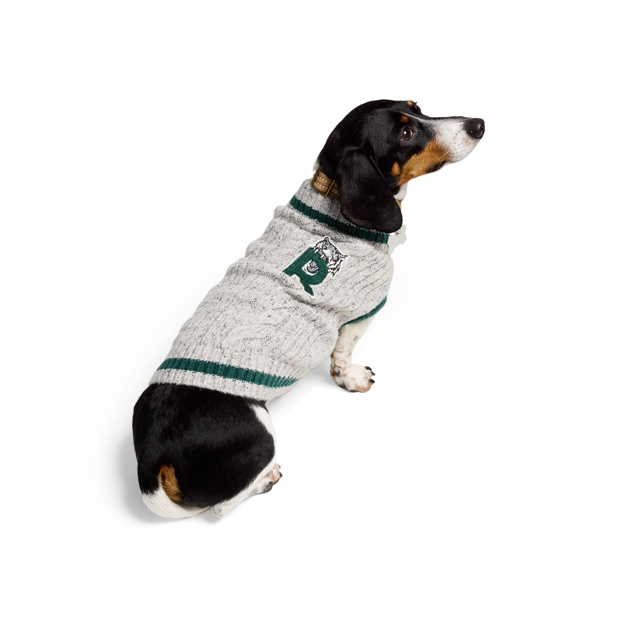 Reddy Logo Cardigan Pet Sweater, Grey, X-Small | Petco