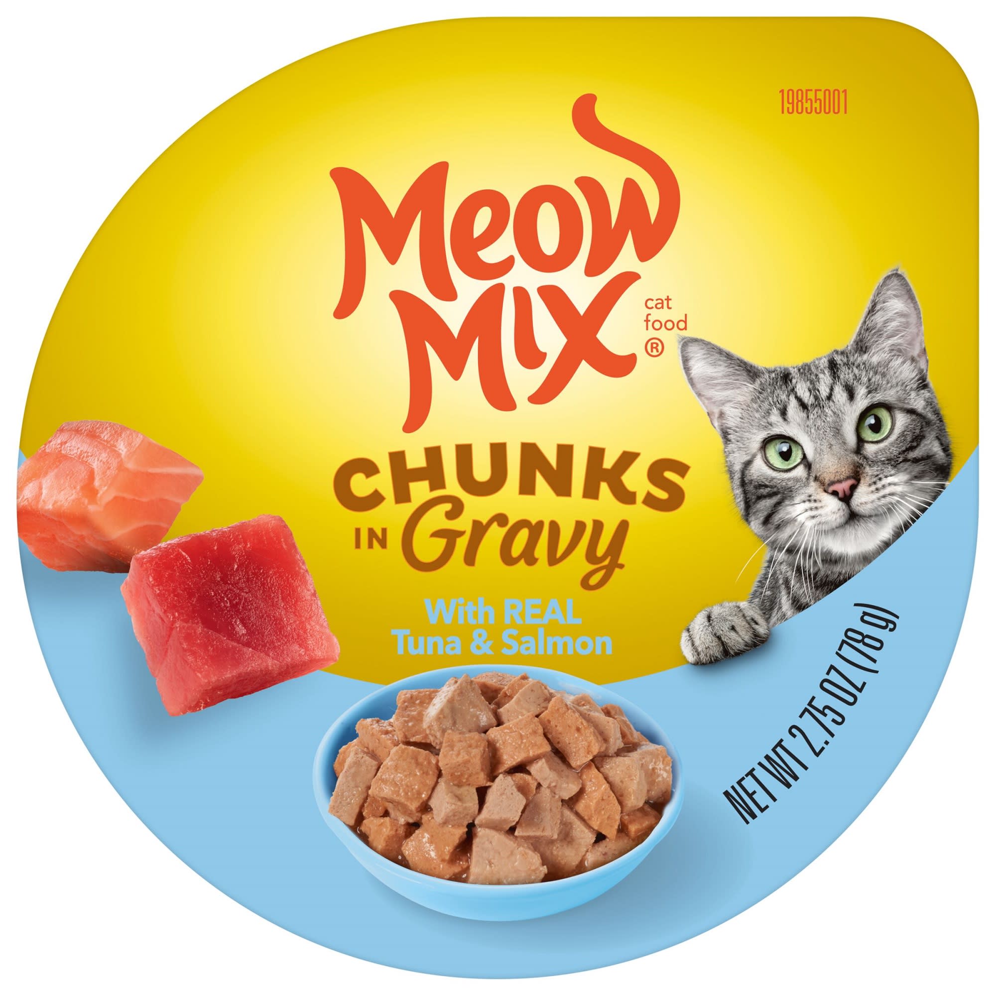 Meow Mix Chunks in Gravy with REAL Tuna Salmon Wet Cat Food