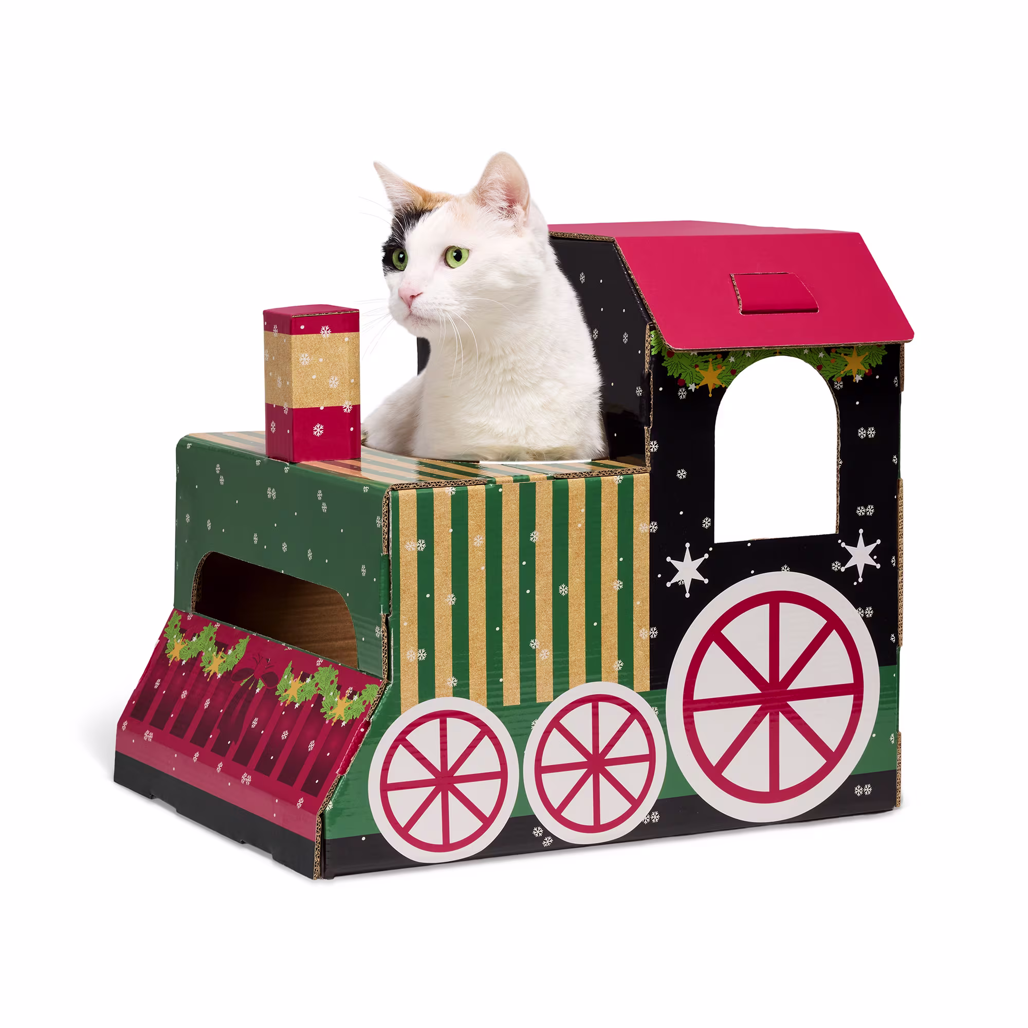 Merry Makings Train Holiday Cat Scratcher, 14.57" H, Large