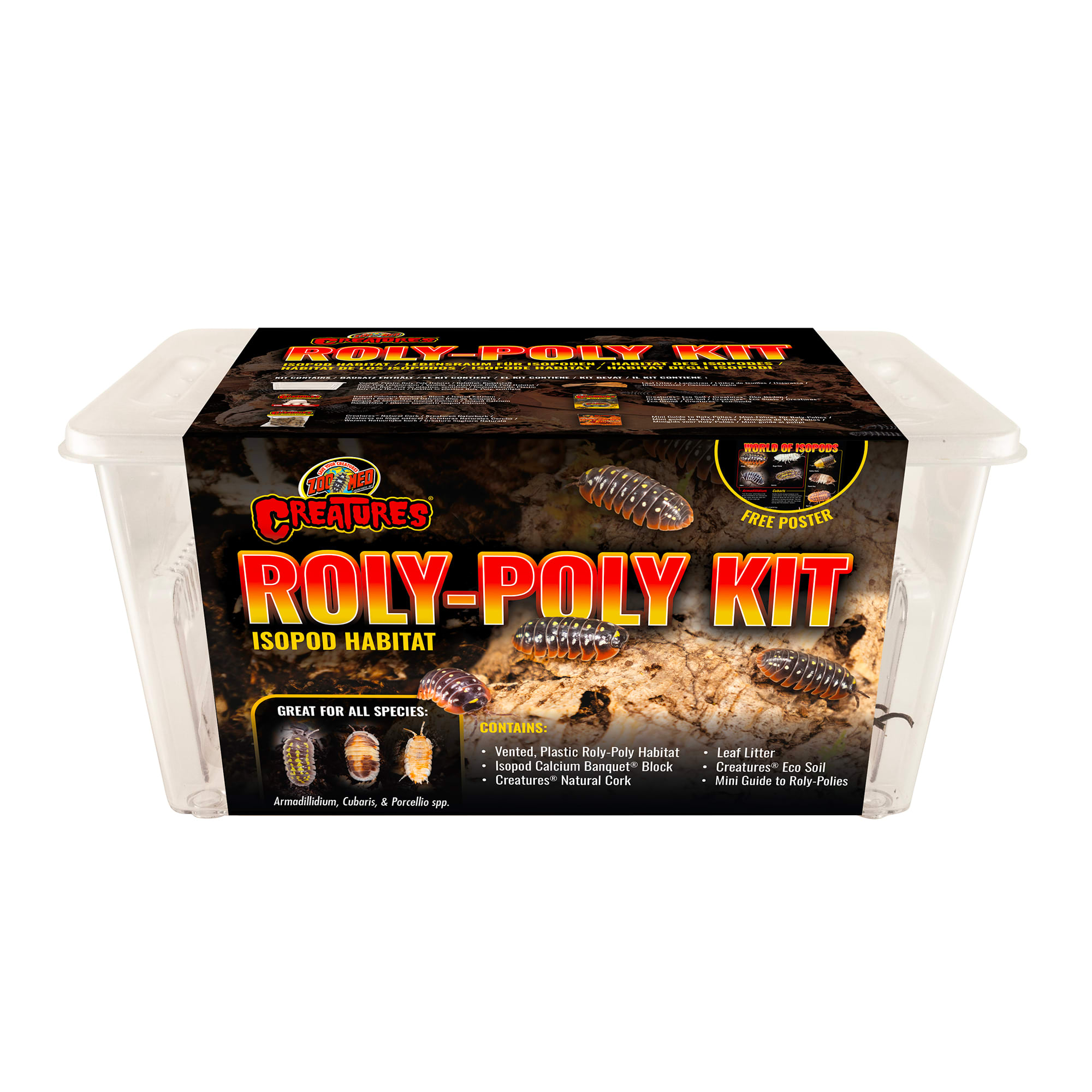 Zoo Med Creatures Isopod Habitat Roly-Poly Kit, 10.25" L X 5" H