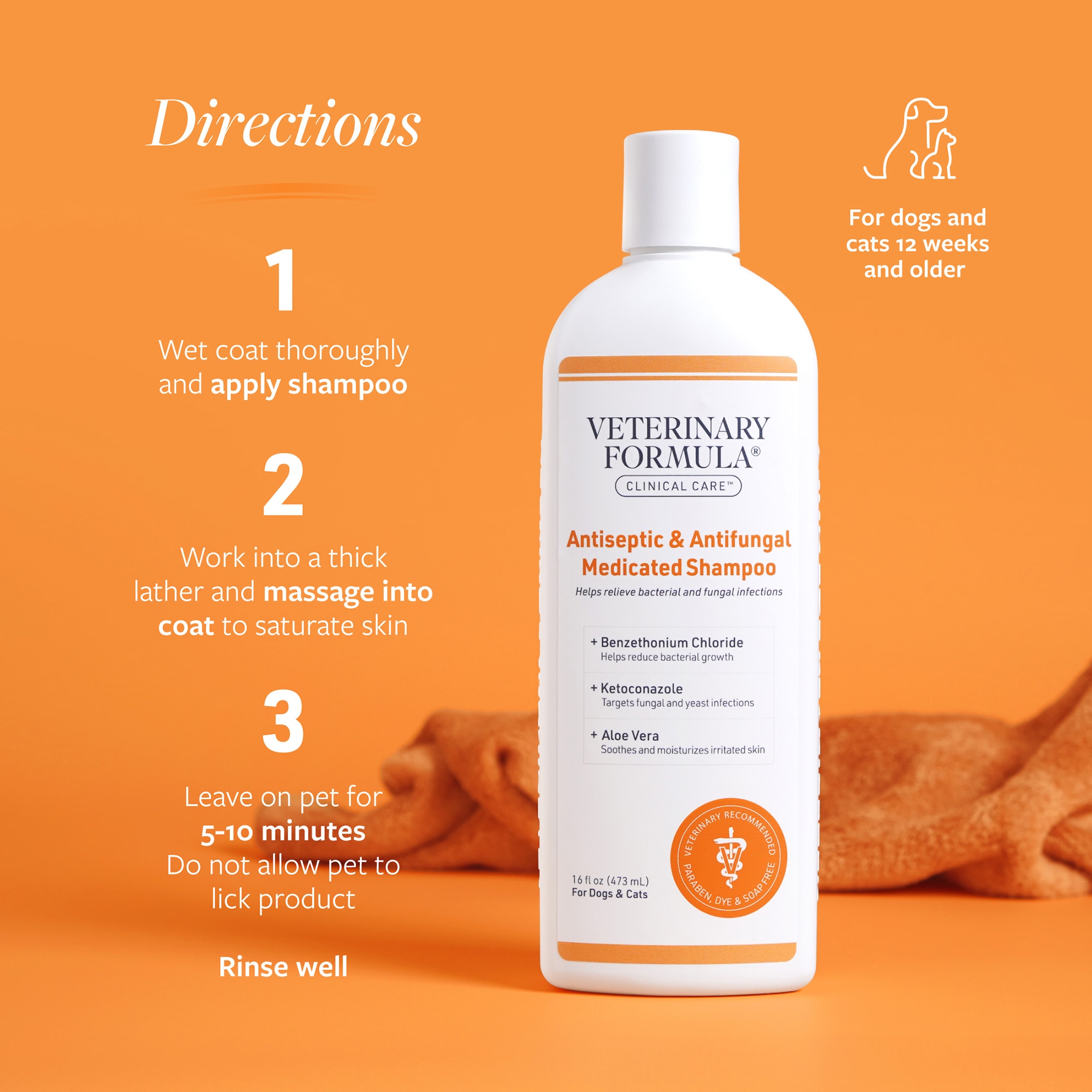Veterinary Formula Clinical Care Antiseptic & Antifungal Medicated Dog  Shampoo, 16 fl. oz. | Petco