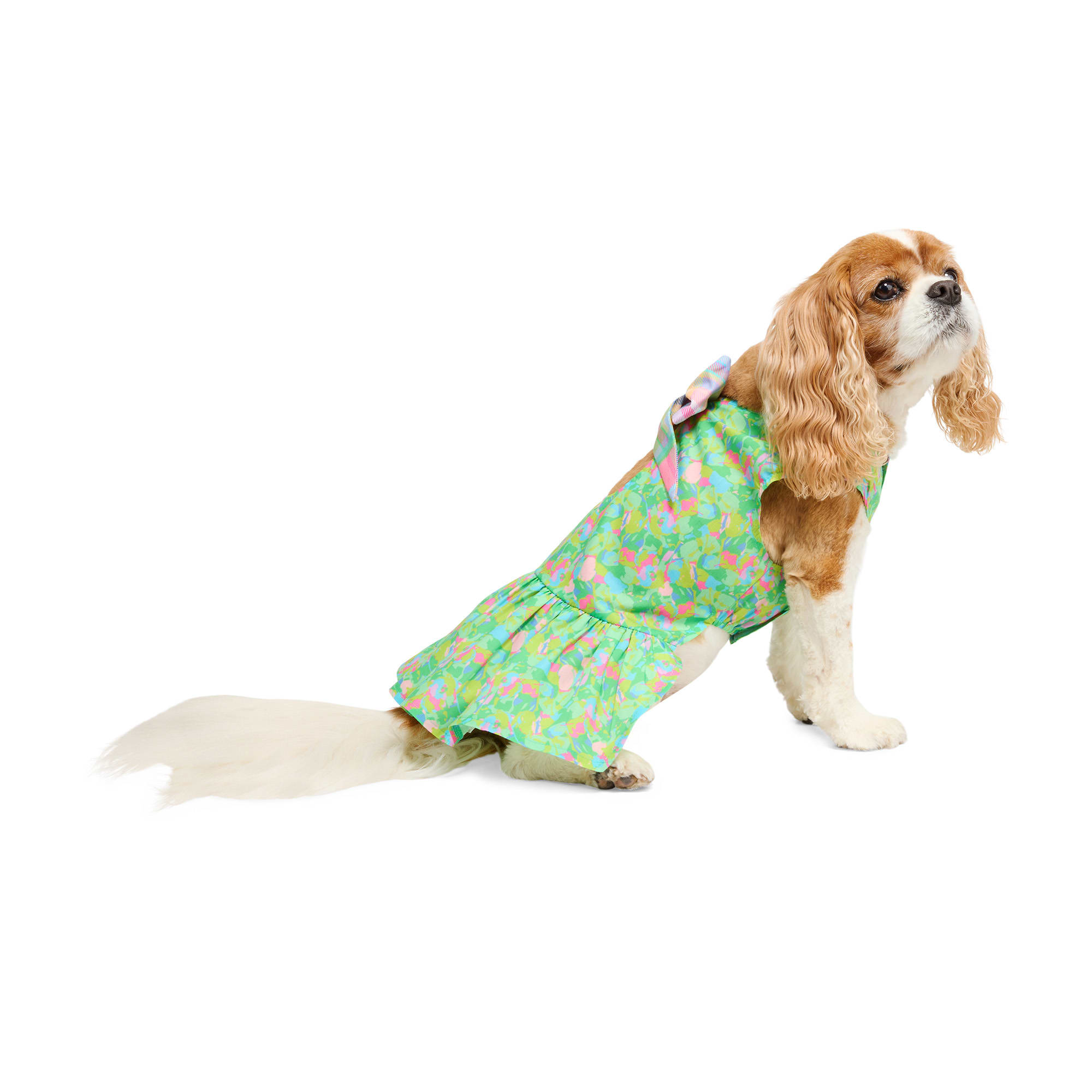 white christmas dresses Festive Green Red Christmas Dog Dress main image 1