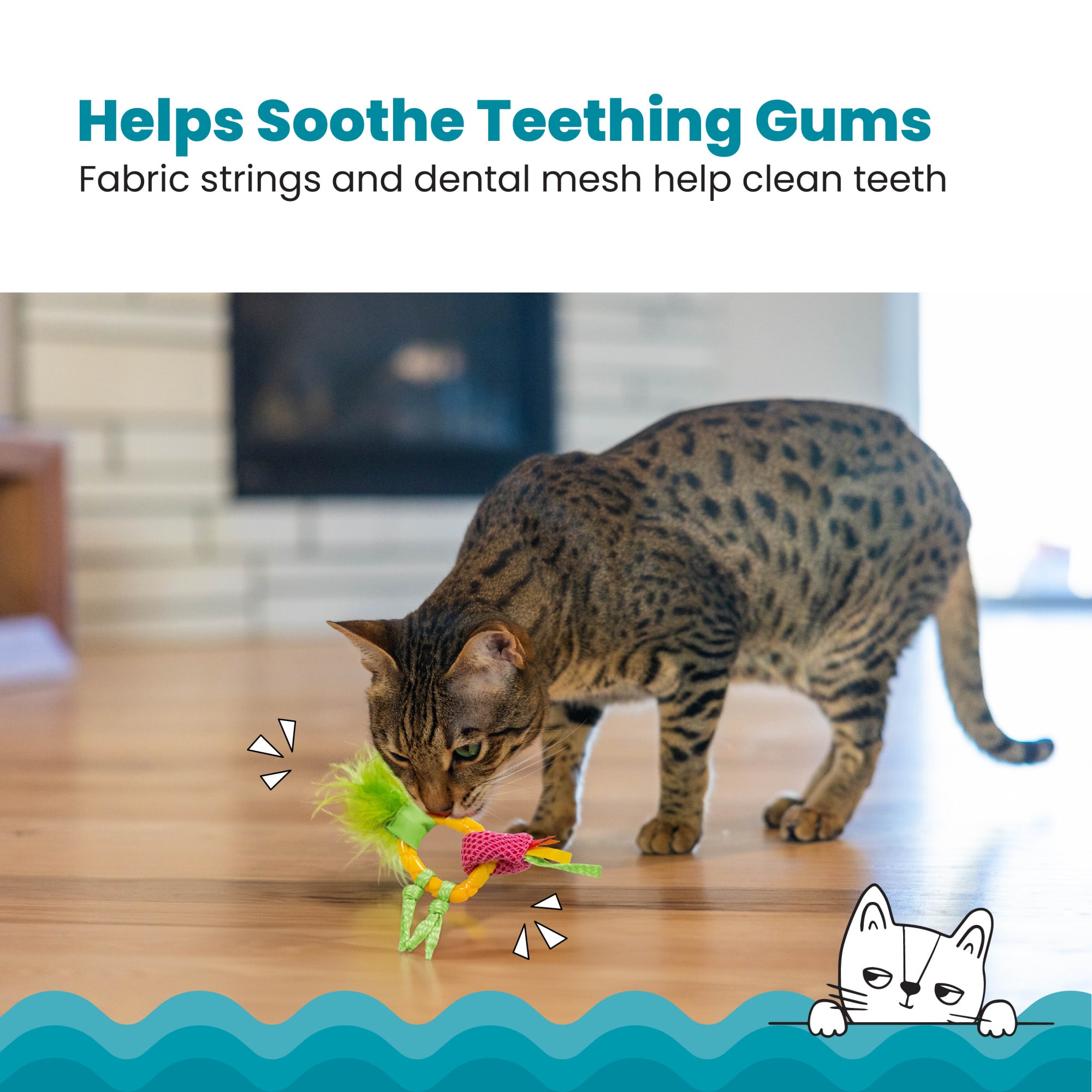 Catstages Dental Pineapple Teether - Chew for Cats and Kittens Toy, Small |  Petco