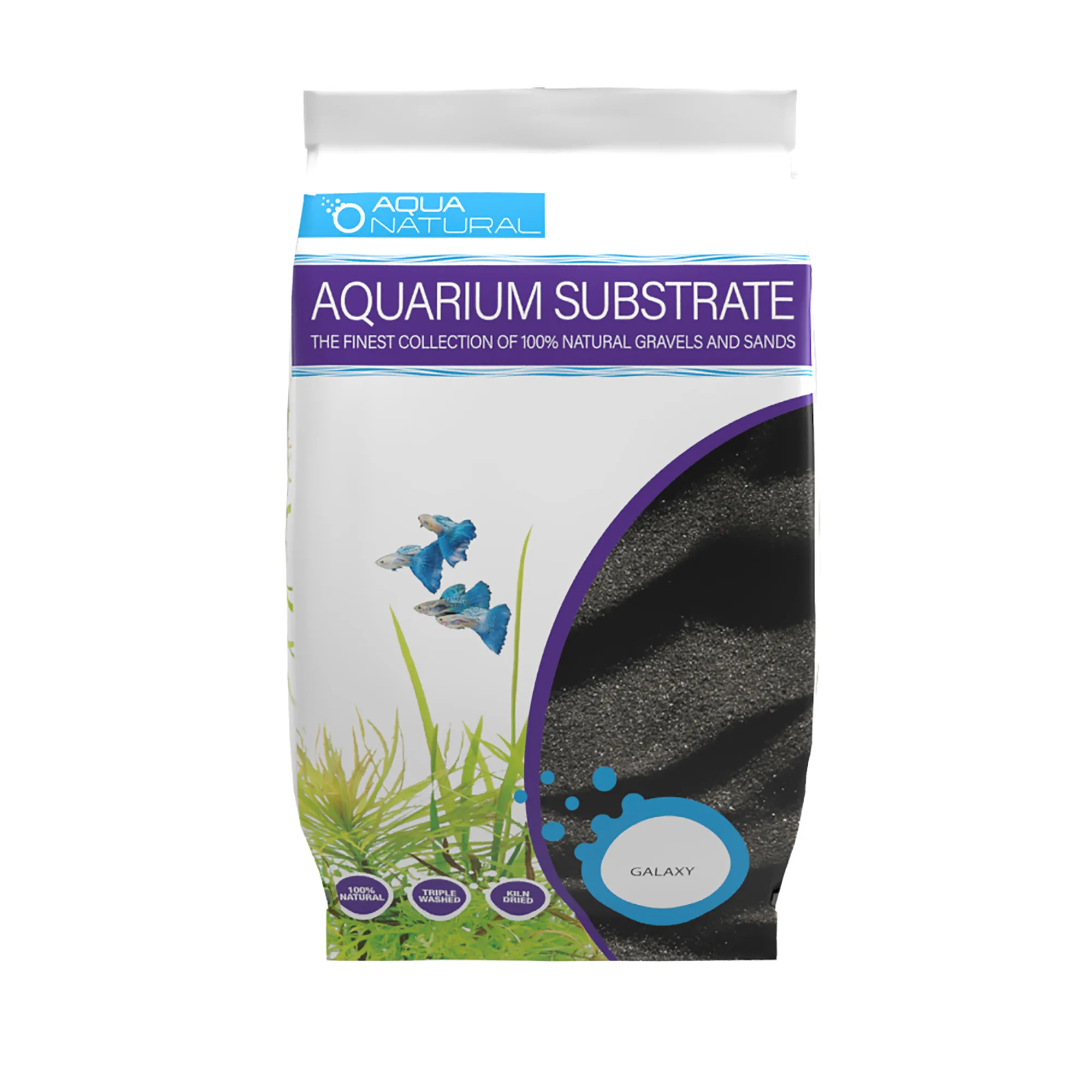 Aqua Natural Galaxy Sand, Black, 10 lbs. | Petco