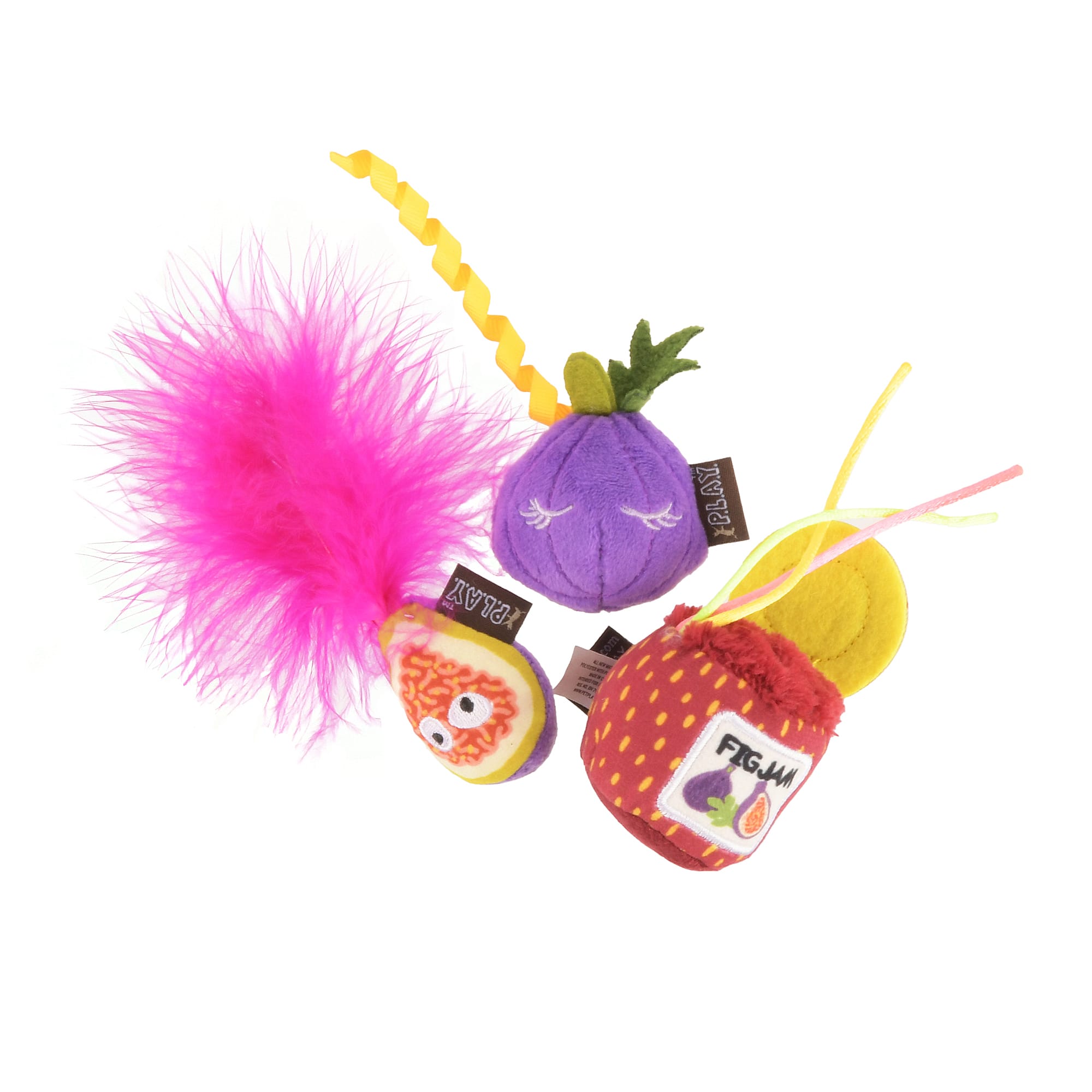 ブレンダ•キング　フィッシャーマンズ　キャット P.L.A.Y PET LIFESTYLE Feline Frenzy Fig n' Whiskers Cat Toy, Small
