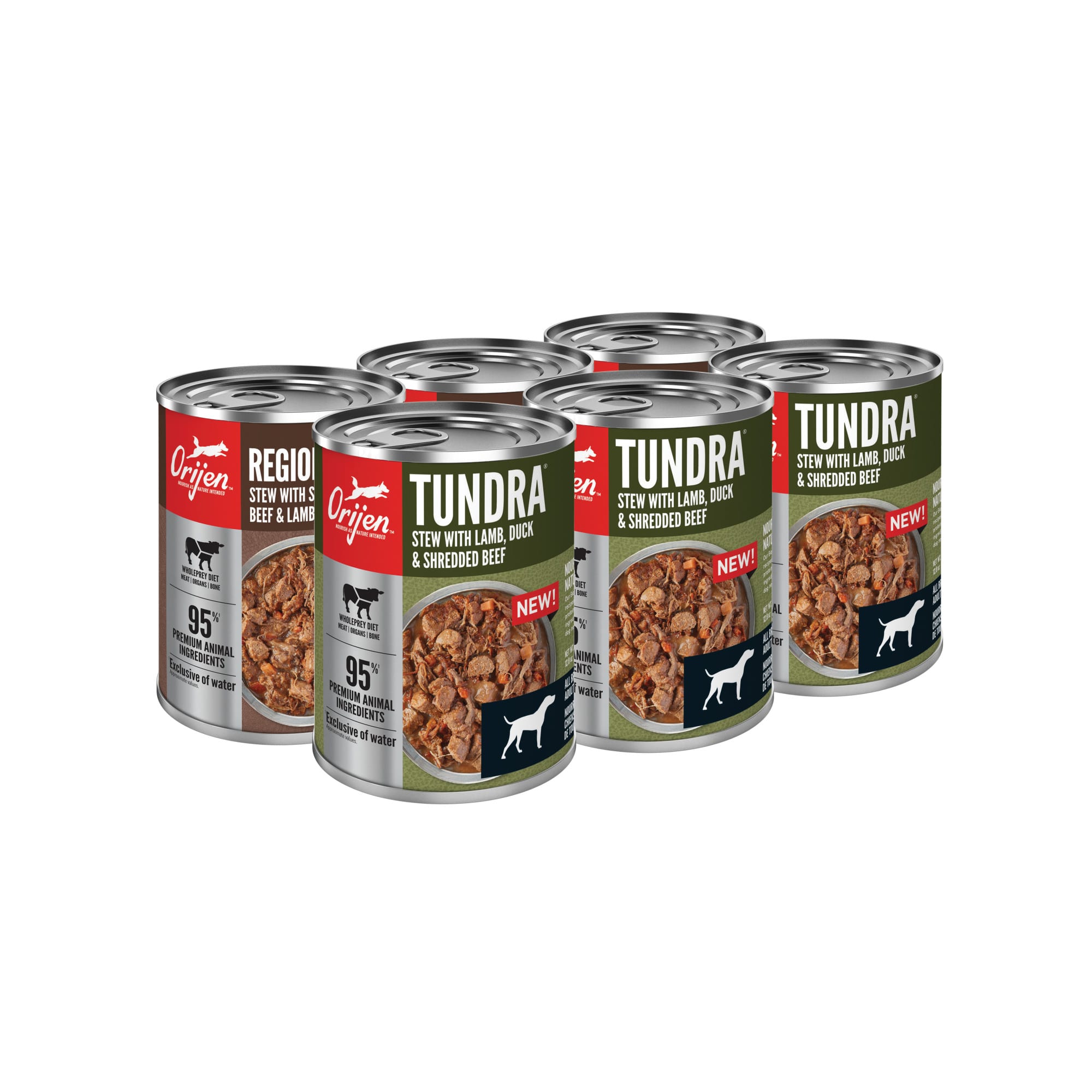 ORIJEN Premium Regional Red + Tundra Recipes Wet Dog Food Variety