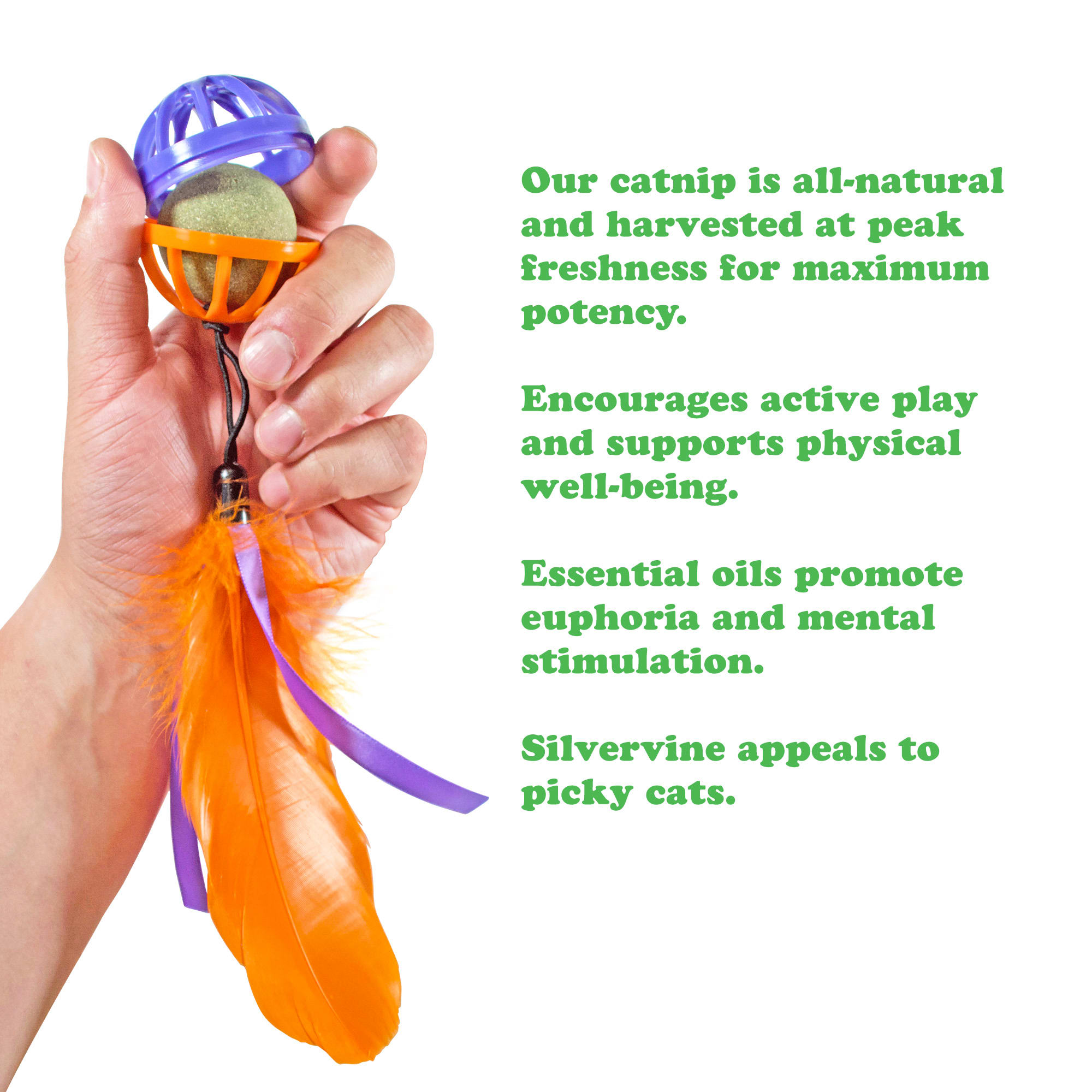 Meowijuana Purple Passion Whack 'n' Roll Compressed Catnip Ball