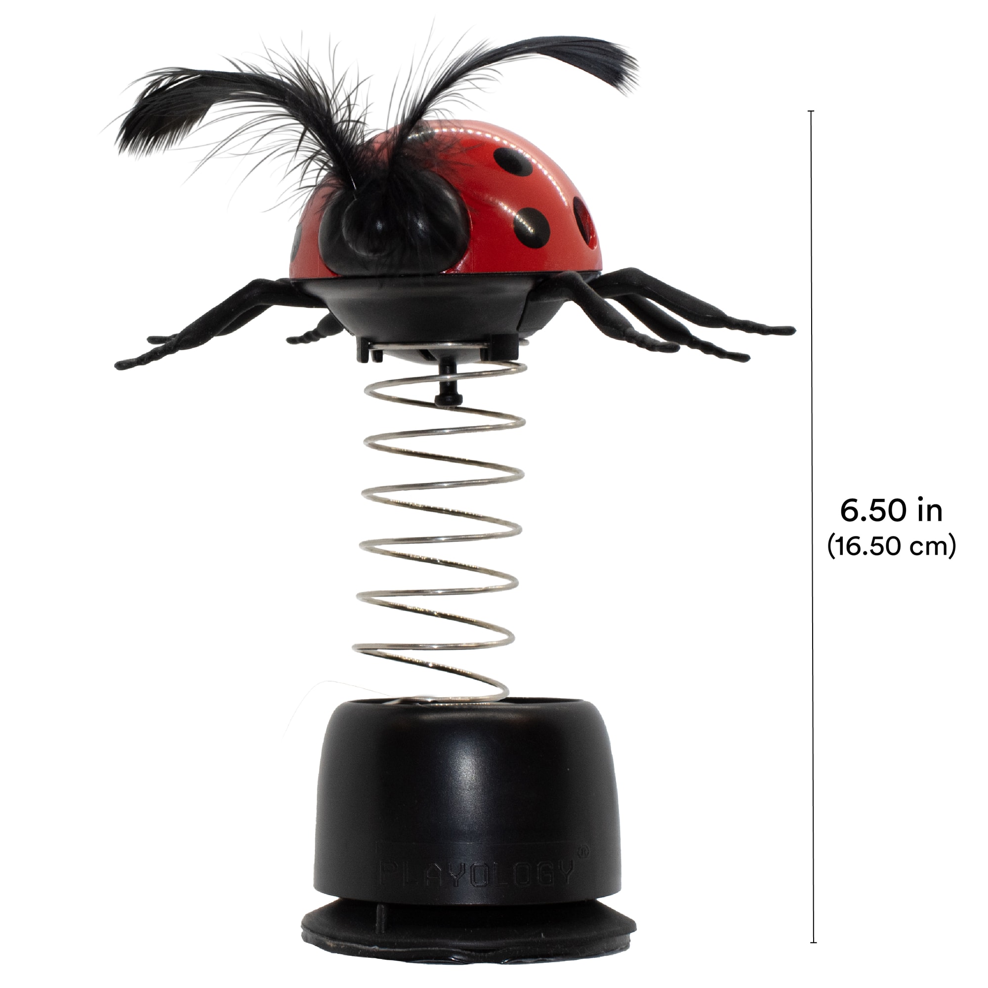 Playology Pop-Up Ladybug Treater Cat Toy Treat Dispenser