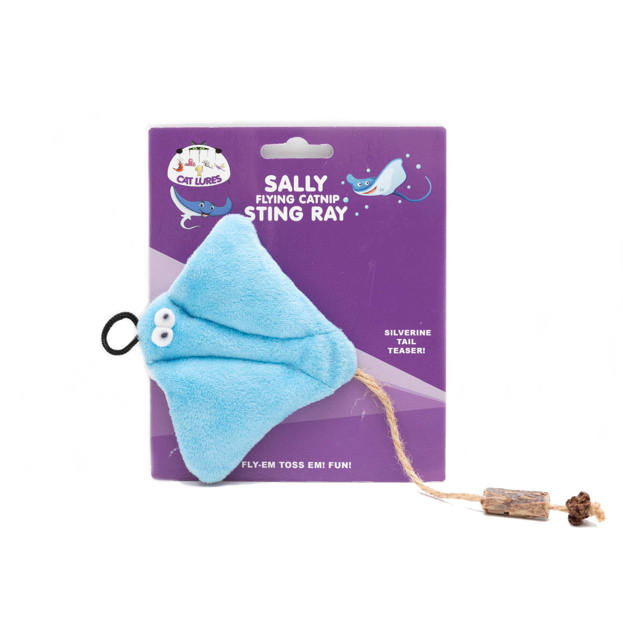QYマステ7月新作♡Marionette 6cm×5M★PET 1350 Cat Lures Meowee Wowee Catnip Sally Flying Catnip Stingray, Small