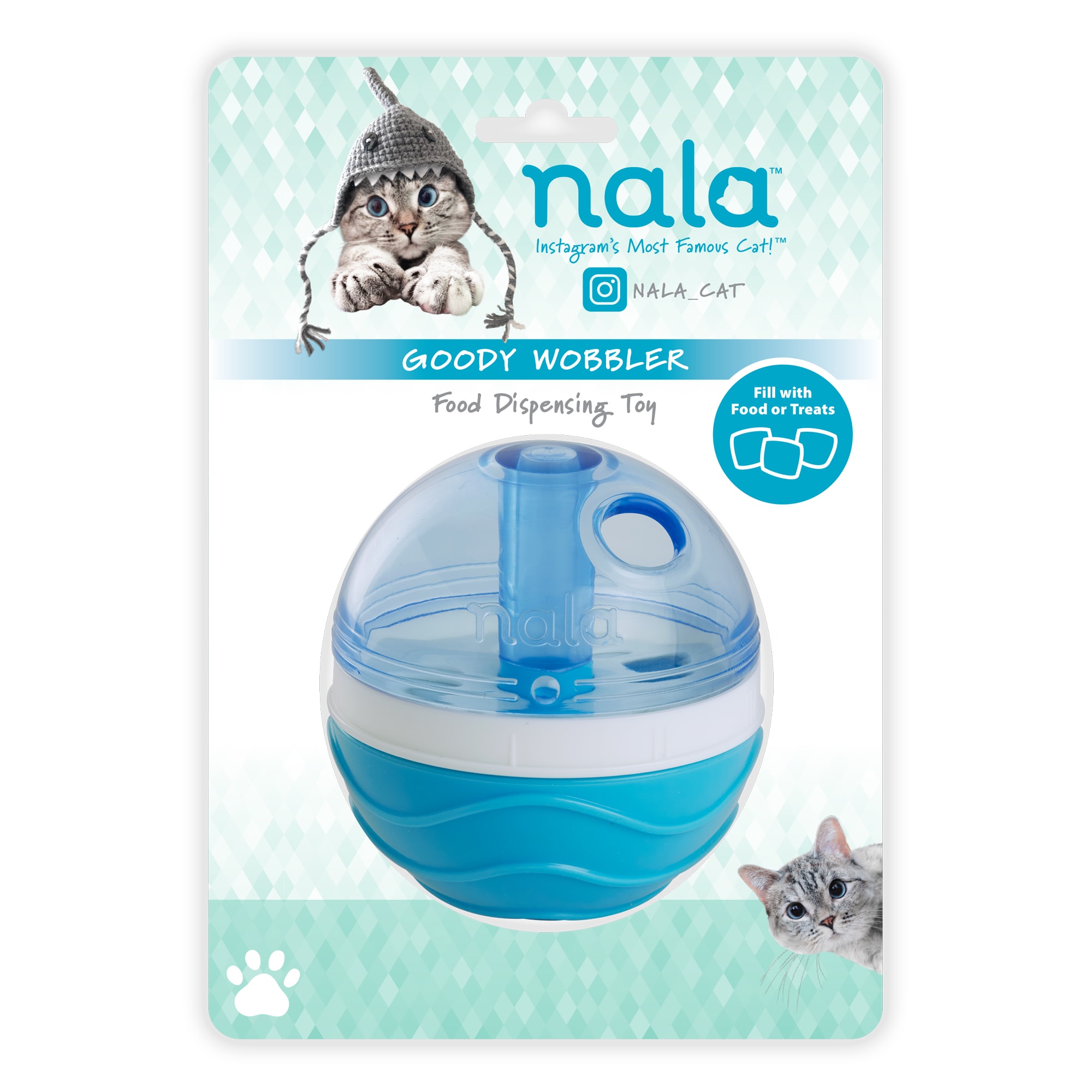 はる、ブルー(ジャボタイ風)、ジューンブライドスタイ、わんちゃん猫ちゃん用 Nala Goody Wobbler Cat Toy, Small | Petco