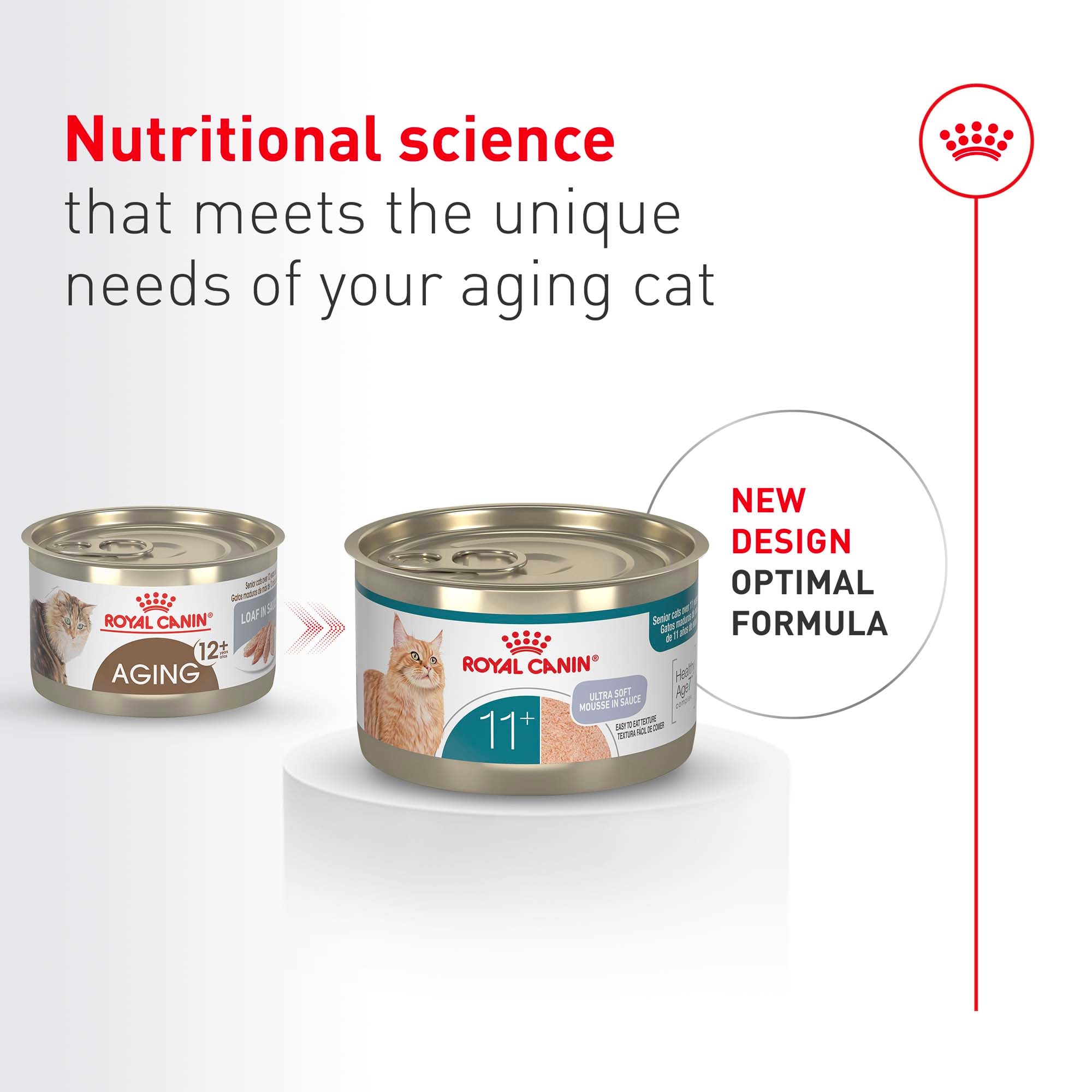 Royal Canin Aging 11+ Ultra Soft Mousse Supports Optimal Health & Vitality Senior  Wet Cat Food, 5.1 oz., Case of 24 | Petco