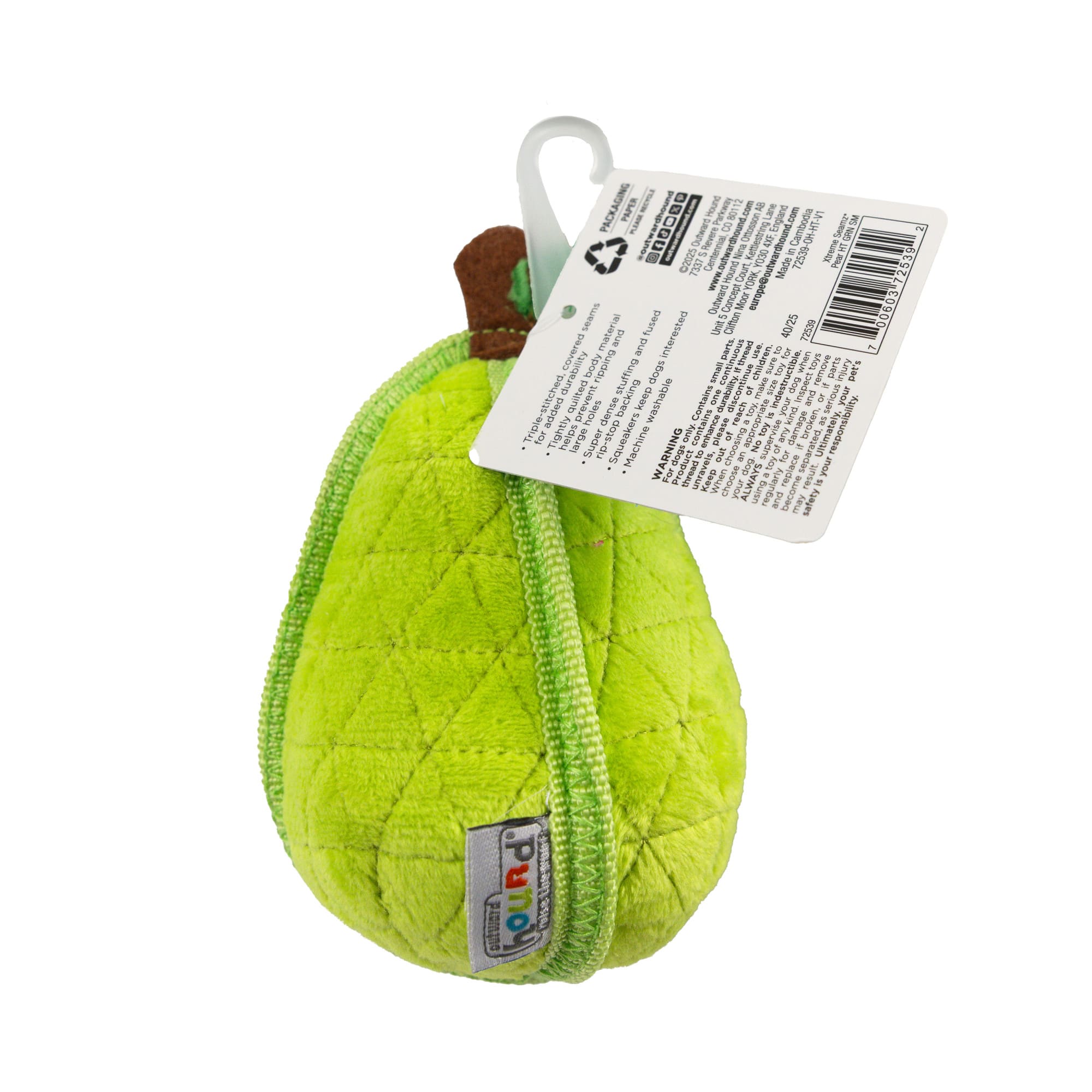 Outward Hound Pear Xtreme Seamz Dog Toy, Small | Petco