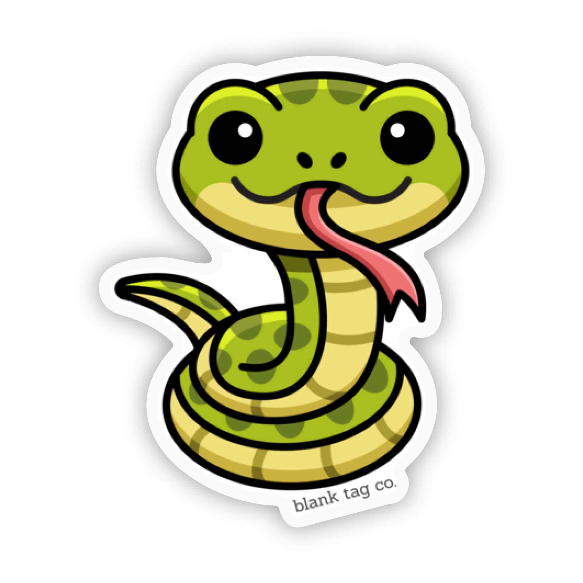 Blank Tag Stickers Snake Vinyl Sticker